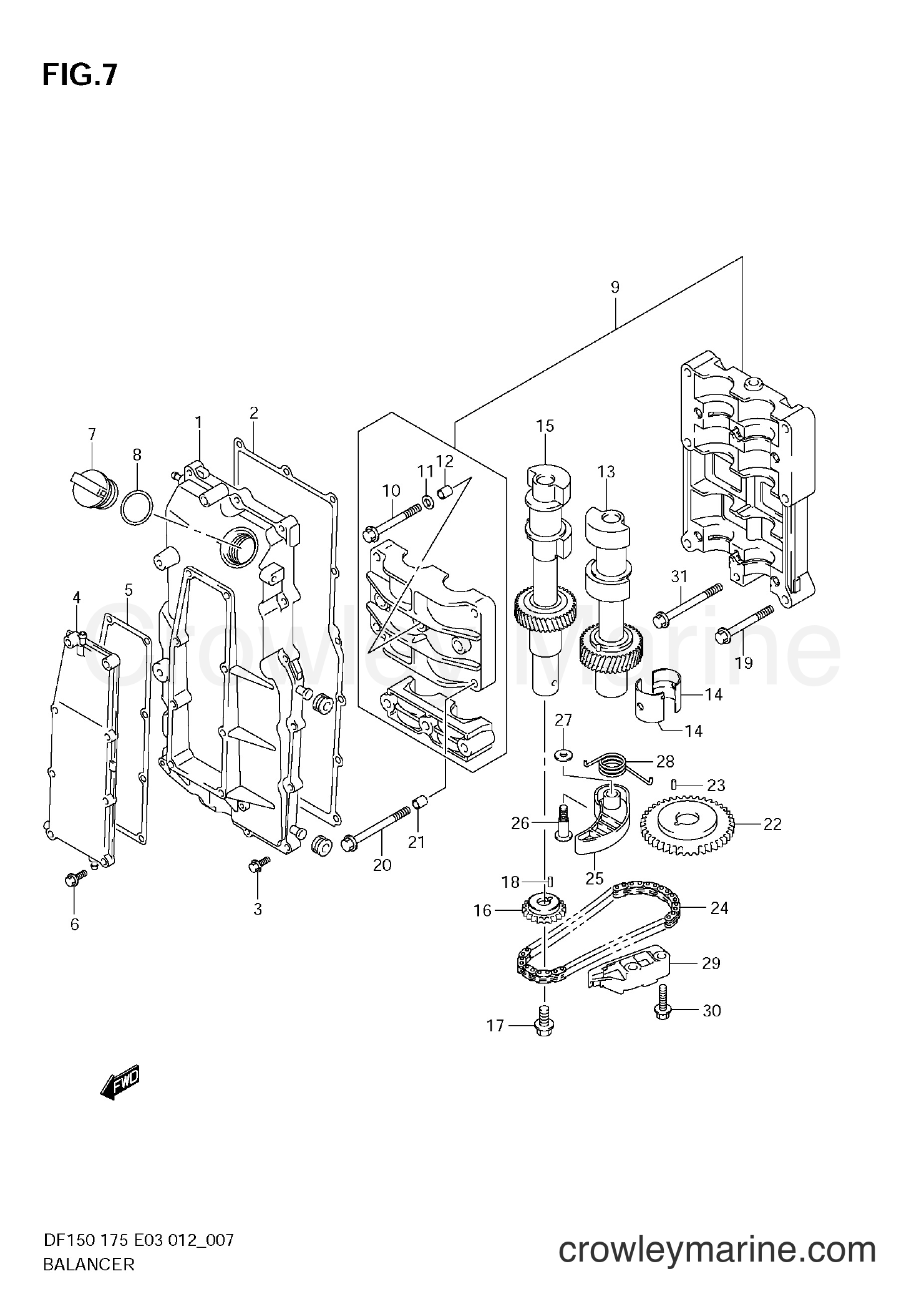 Suzuki Marine DF150 15002Z-210001~ - BALANCER