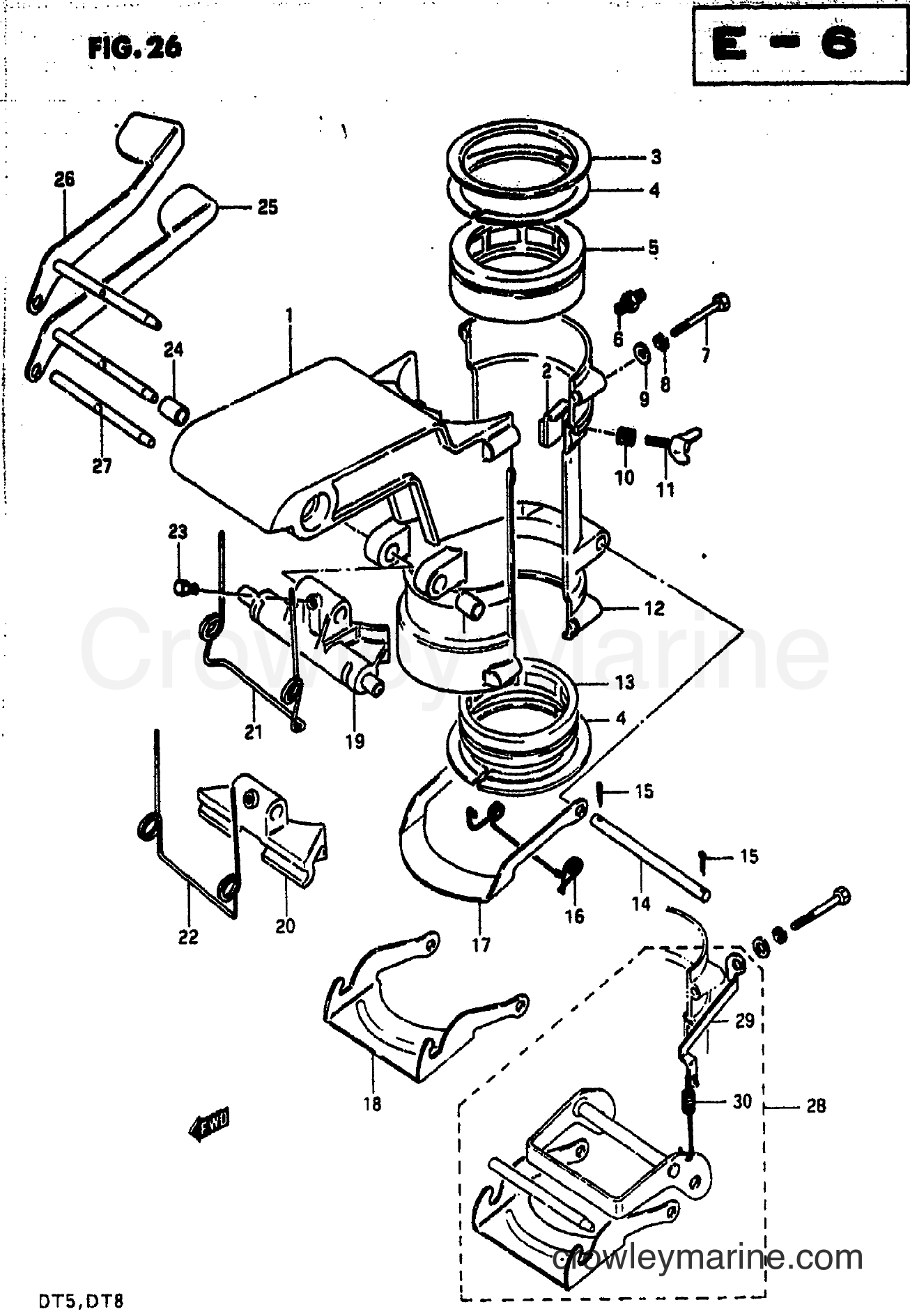 Suzuki Marine DT5 - SWIVEL BRACKET