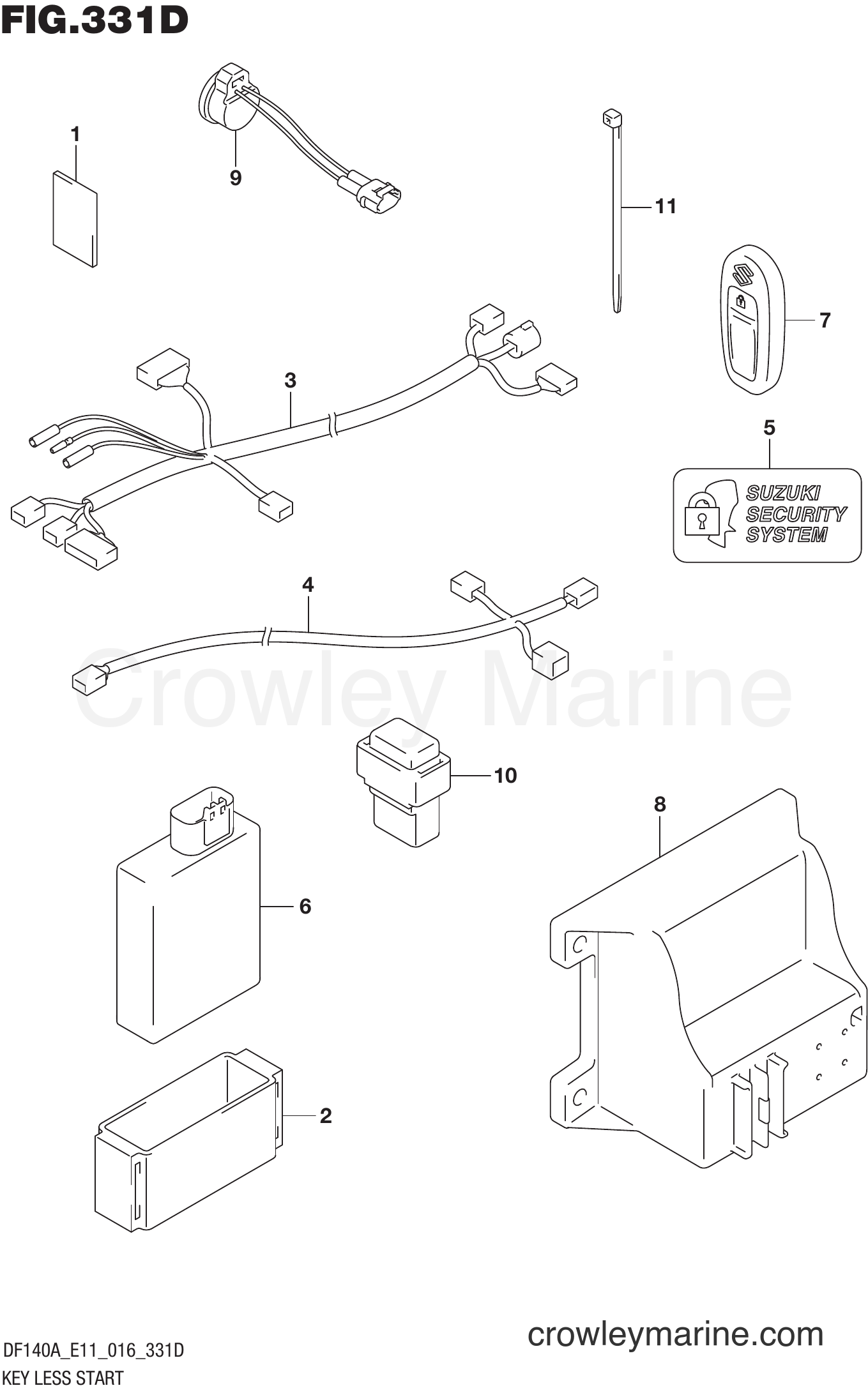 Suzuki Marine DF100AT 610001~ - KEY LESS START (DF115AST E03)