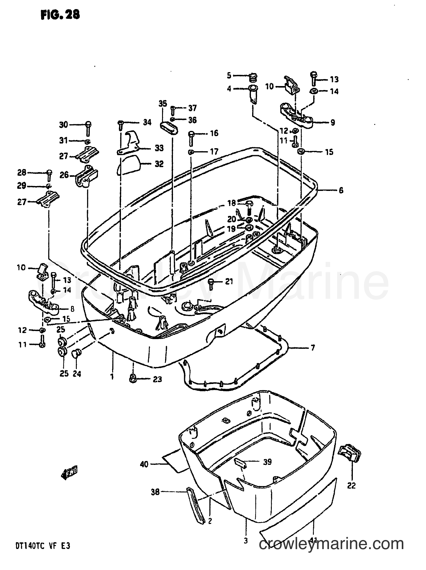 Suzuki Marine DT140 - LOWER COVER