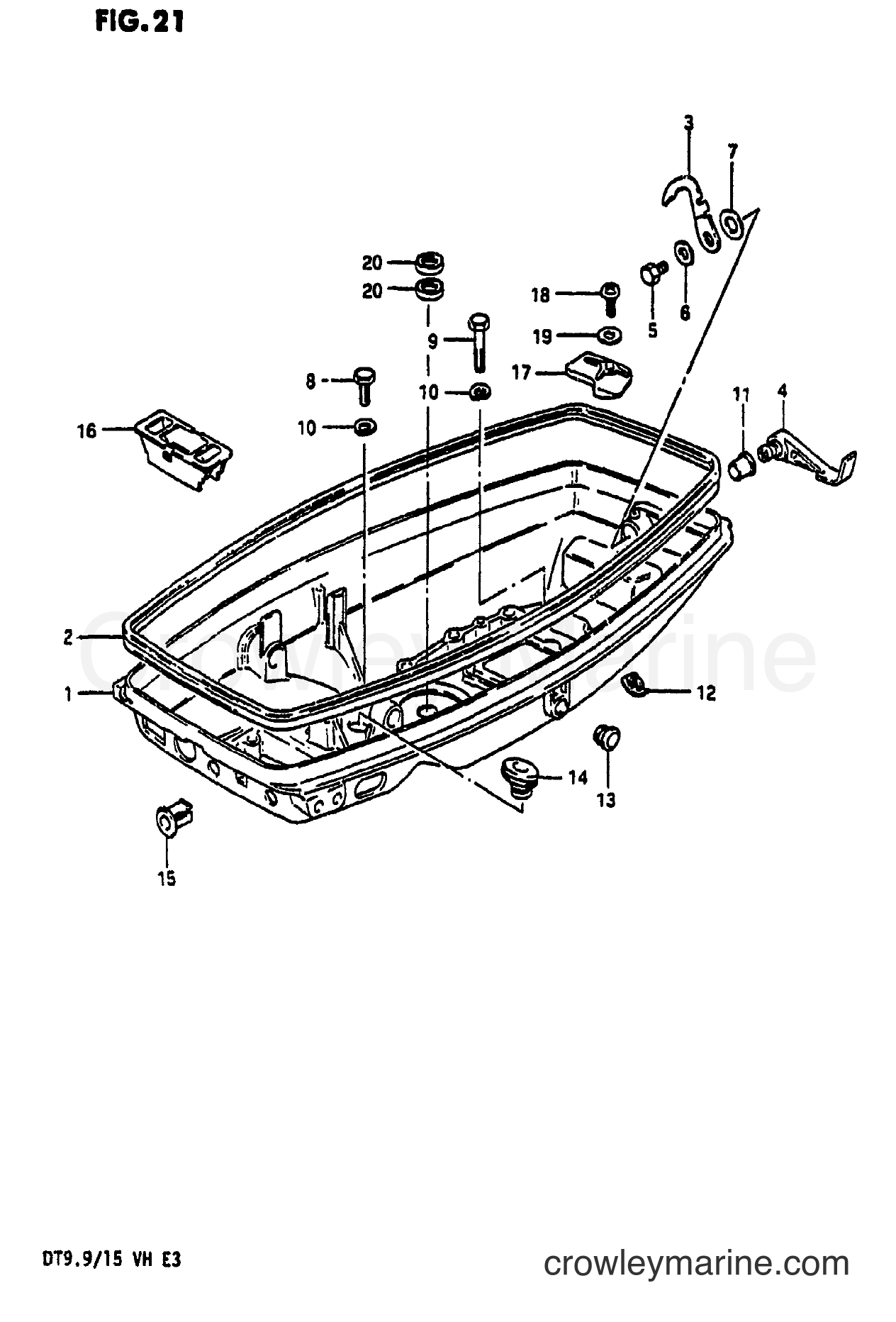 Suzuki Marine DT15 - LOWER COVER