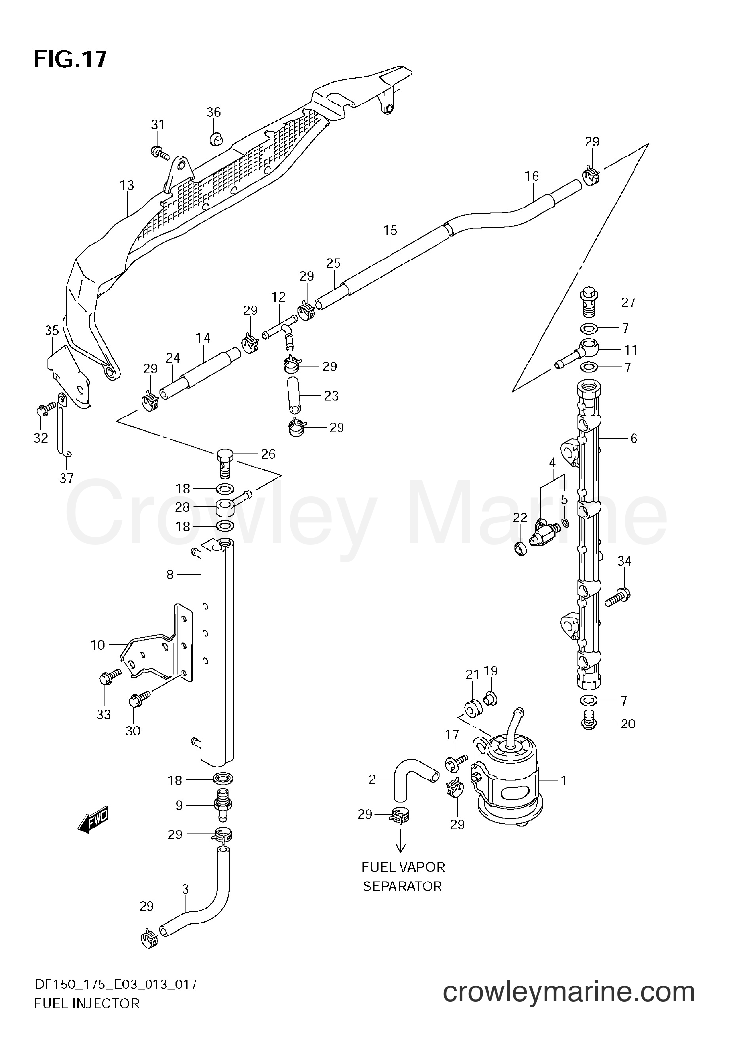 Suzuki Marine DF175 310001~ - FUEL INJECTOR