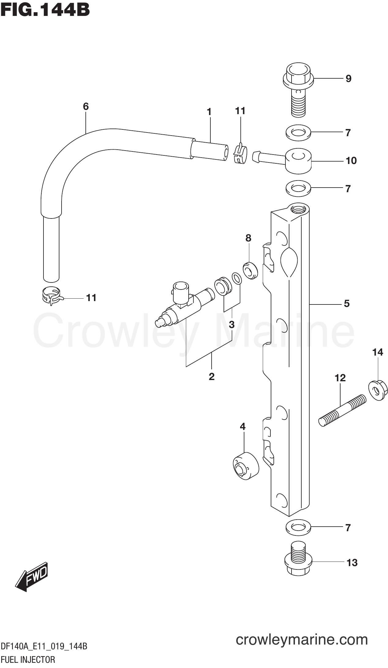 Suzuki Marine DF140AZ 910001~ - FUEL INJECTOR (E40)