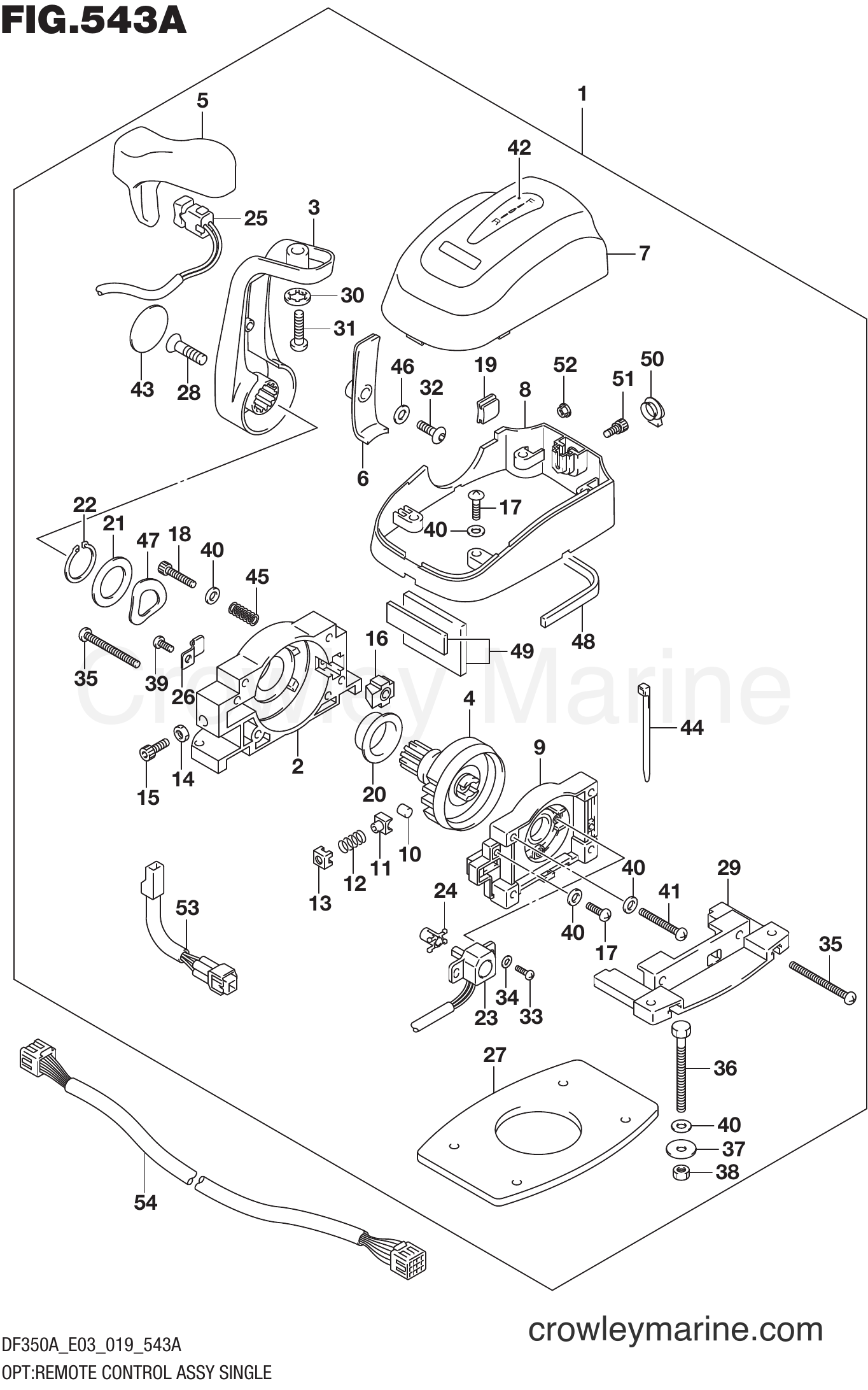 Suzuki Marine DF350A 910001~ - OPT:REMOTE CONTROL ASSY SINGLE