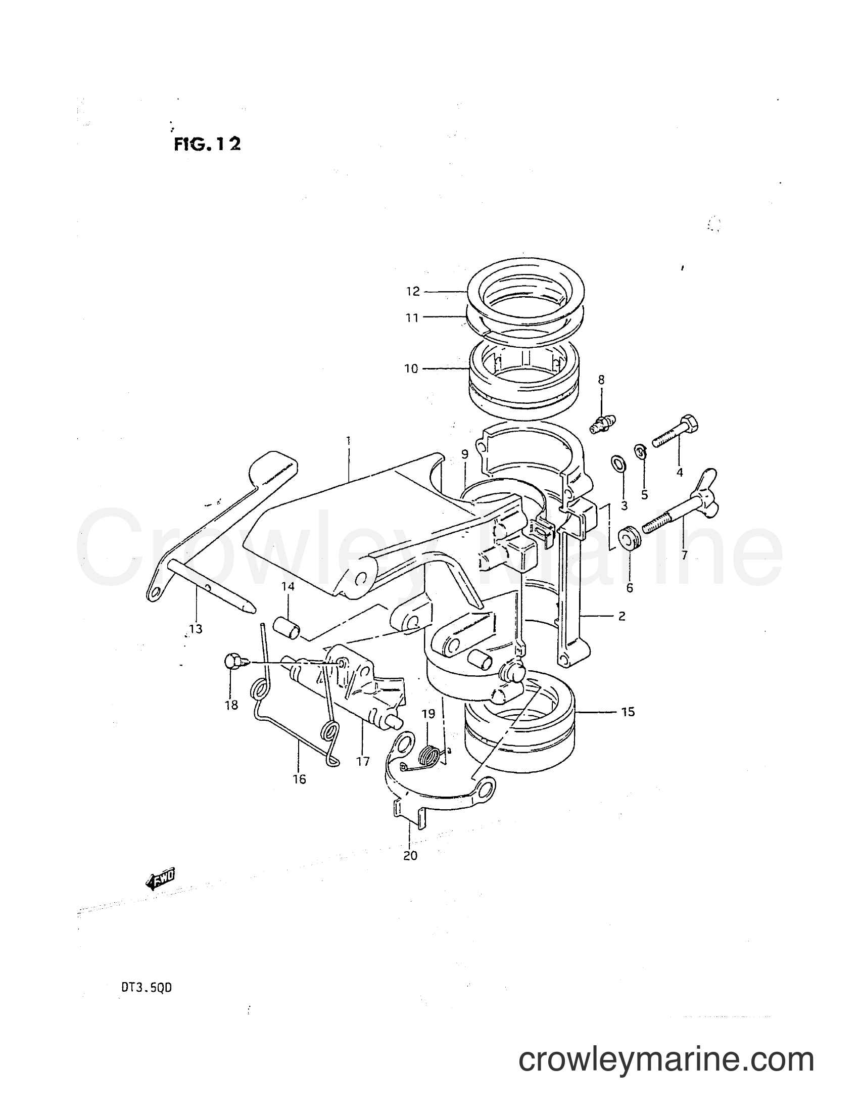Suzuki Marine DT3.5 - SWIVEL BRACKET