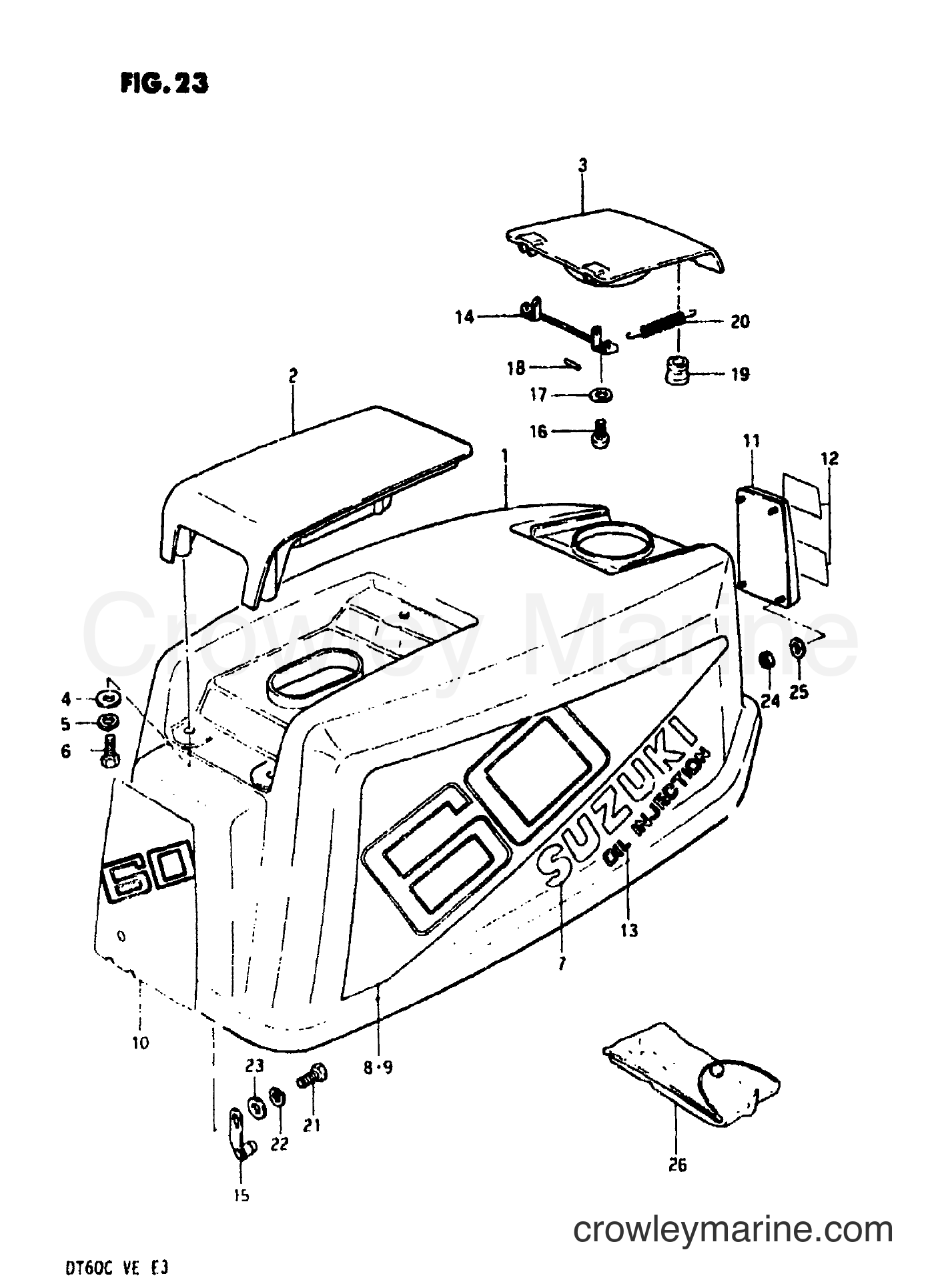 Suzuki Marine DT60 - ENGINE COVER