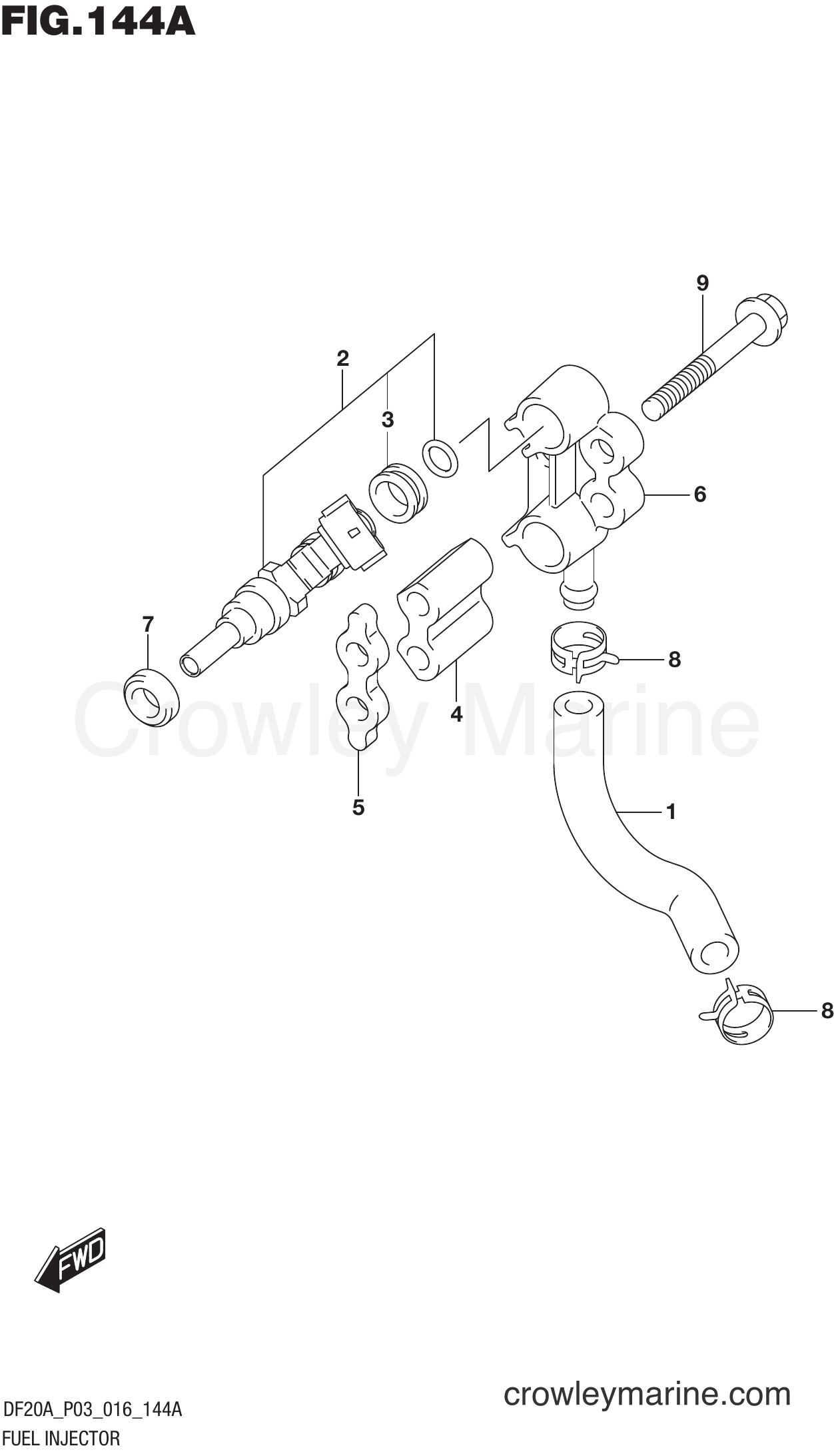 Suzuki Marine DF15A 610001~ - FUEL INJECTOR