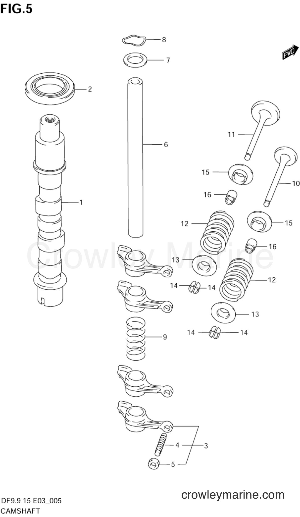 Suzuki Marine DF9.9 - CAMSHAFT