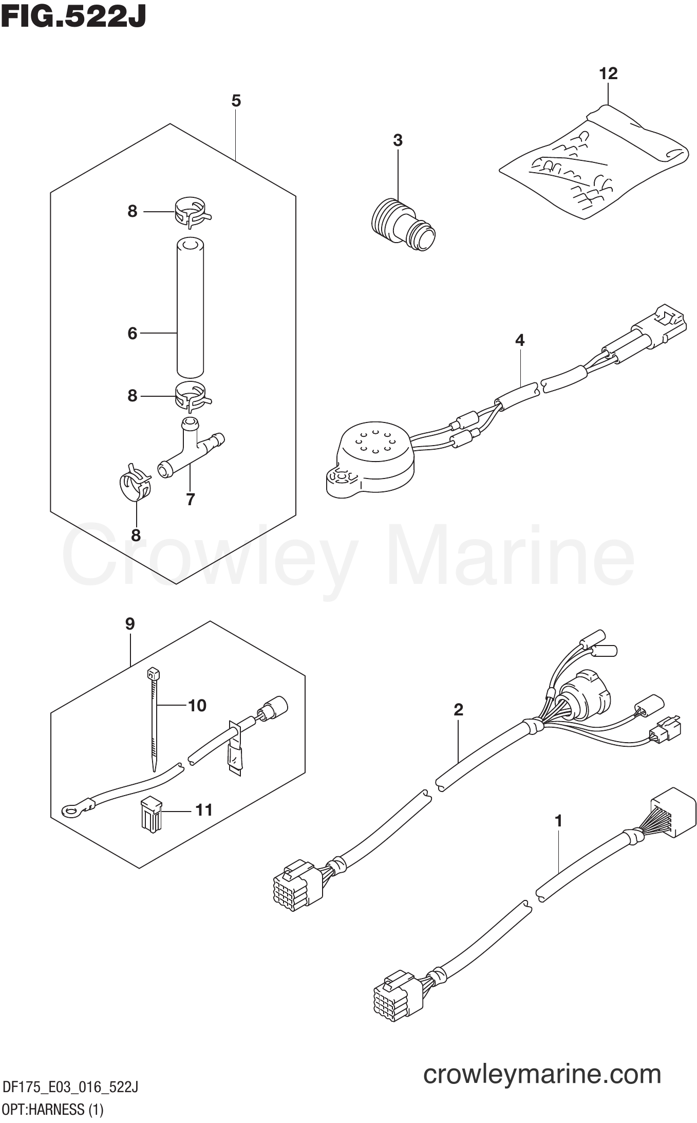 Suzuki Marine DF150 610001~ - OPT:HARNESS (1) (DF150ST E03)