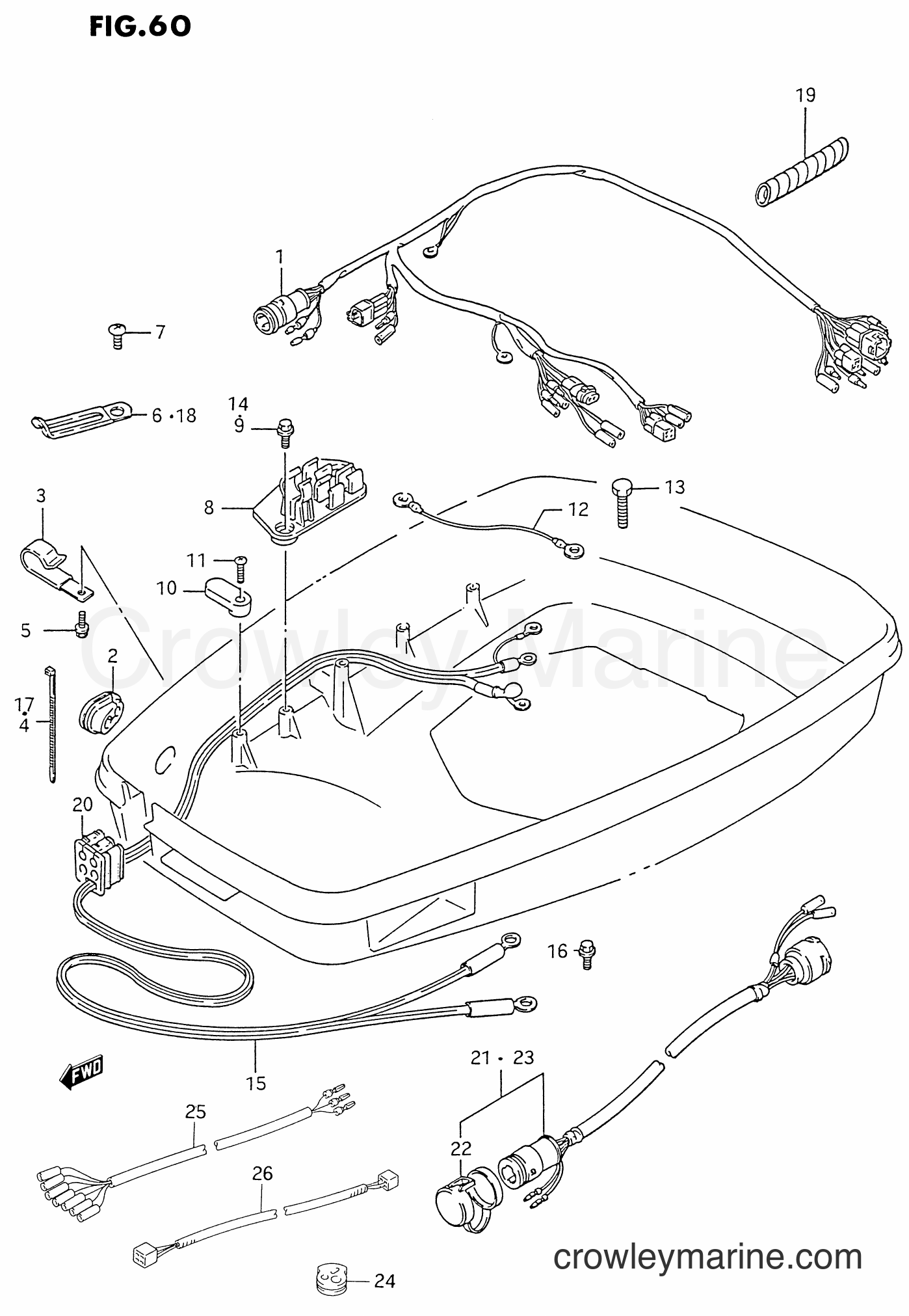 Suzuki Marine DT200S - HARNESS (MODEL:89~00)(*)