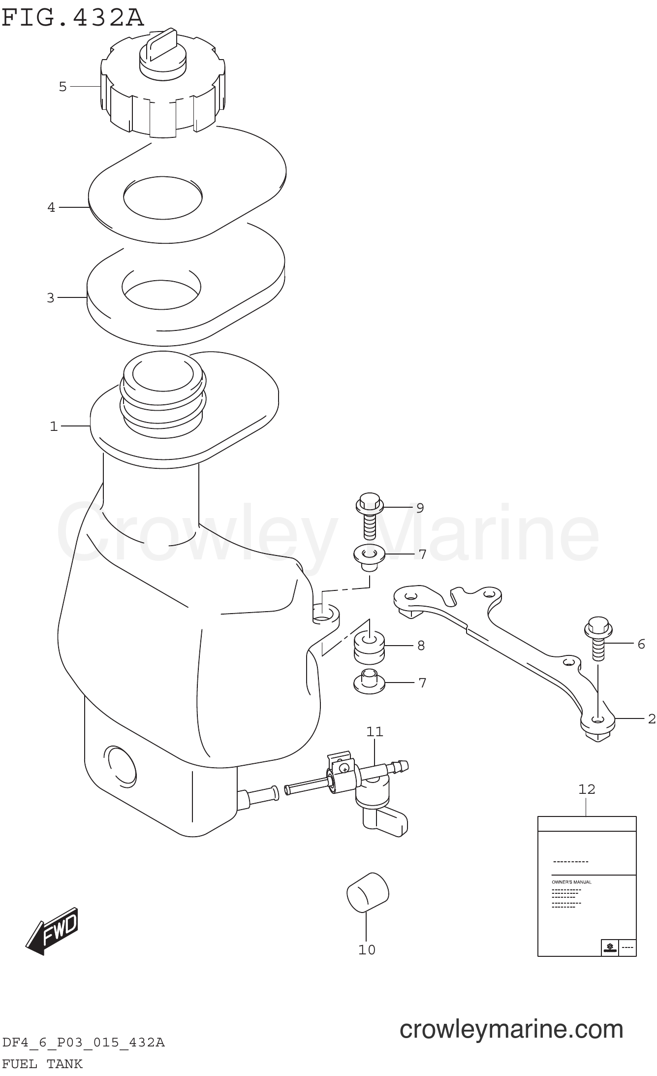 Suzuki Marine DF4 510001~ - FUEL TANK (DF4 P03)