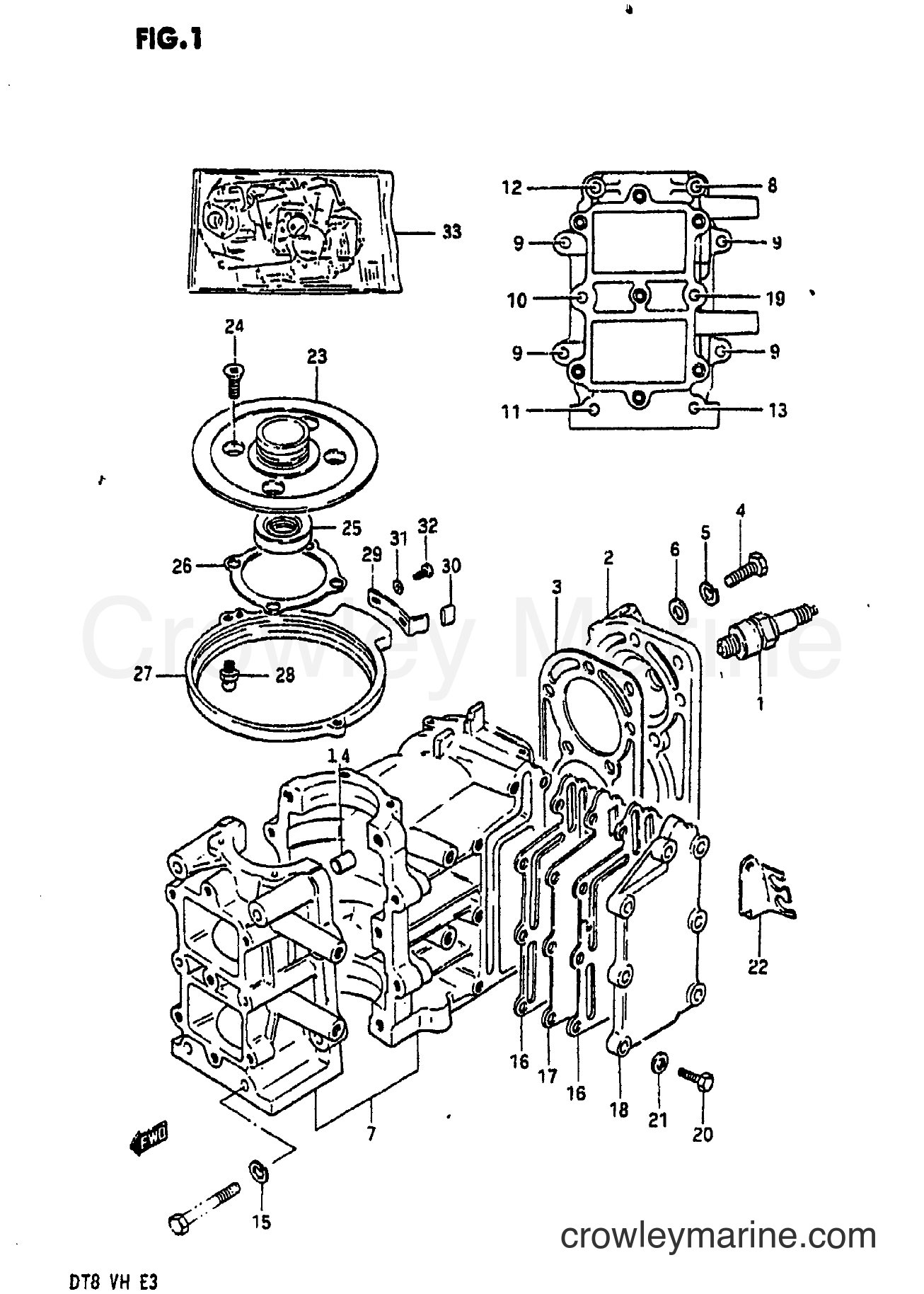 Suzuki Marine DT8 - CYLINDER