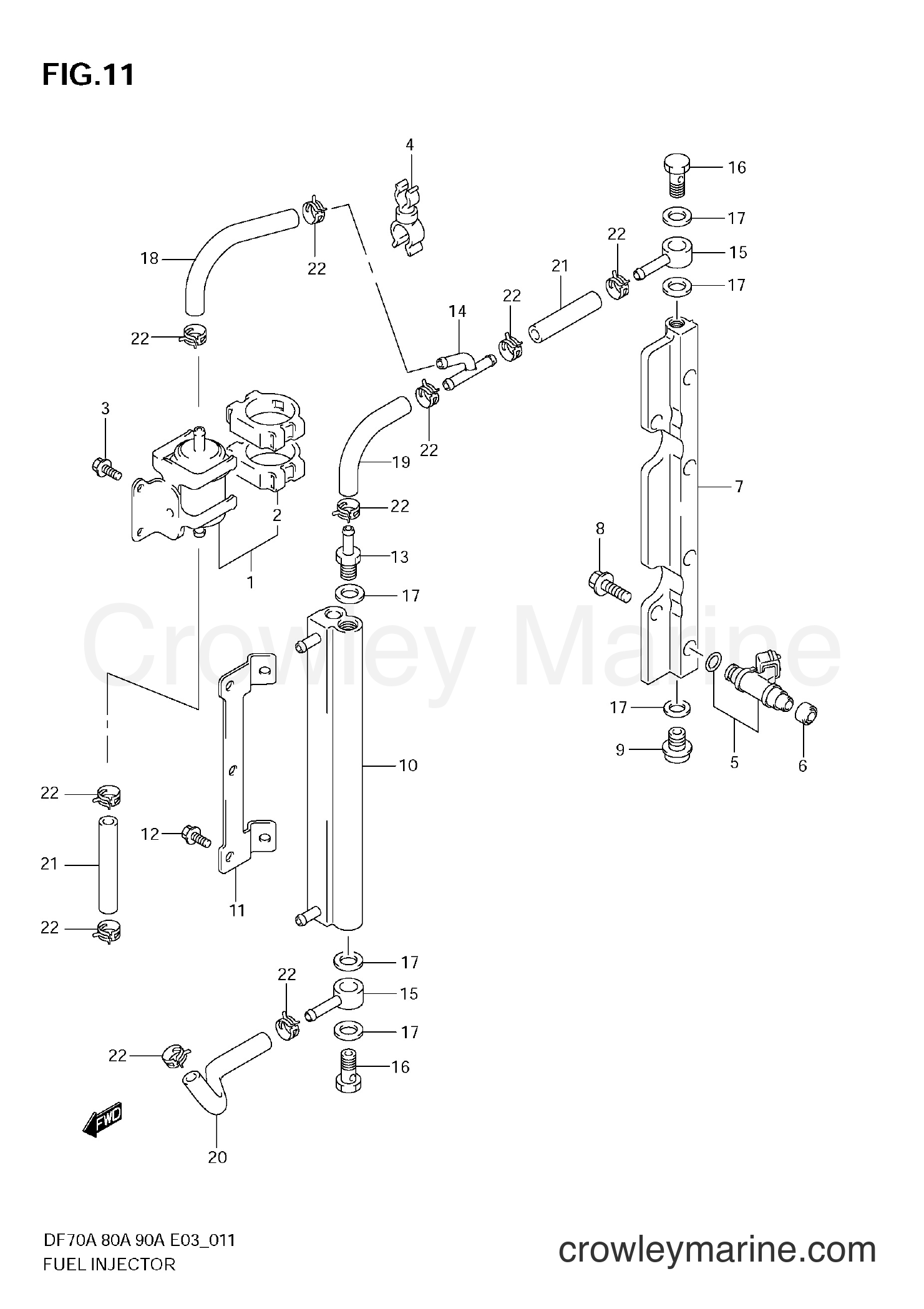 Suzuki Marine DF90A - FUEL INJECTOR