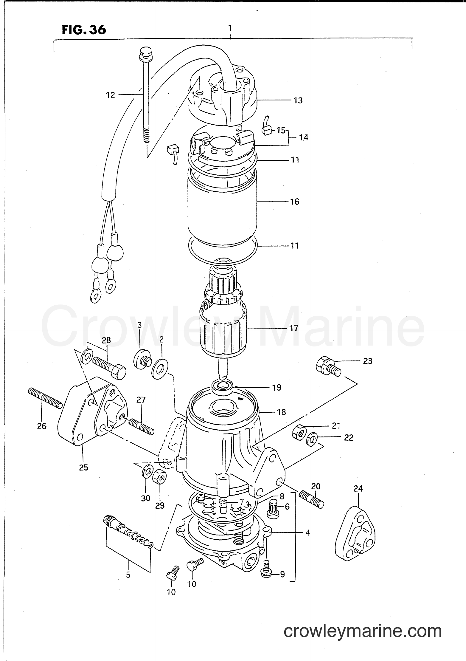 Suzuki Marine PU55 - OPT : POWER UNIT (MODEL:91~94)