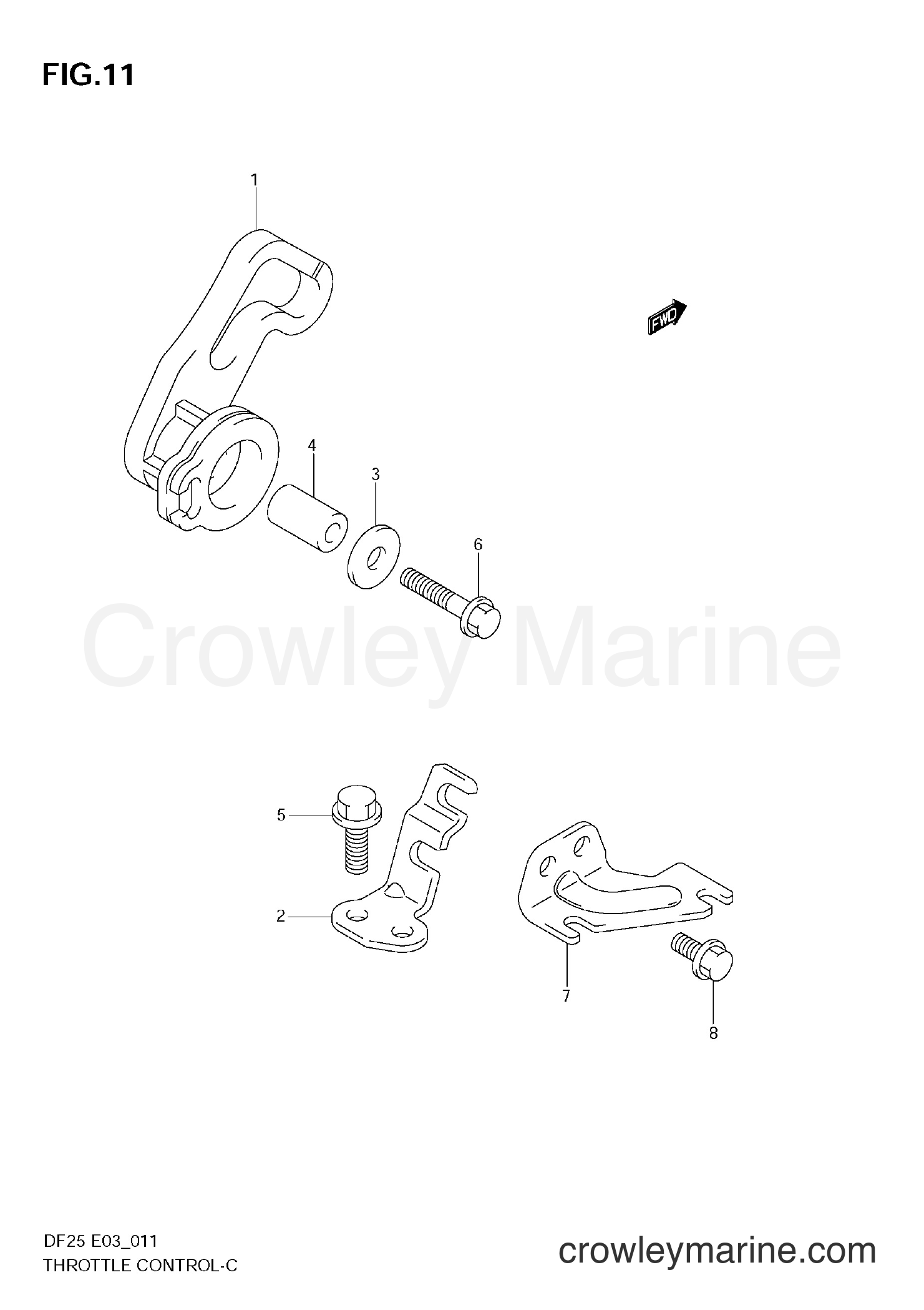 Suzuki Marine DF25 - THROTTLE CONTROL
