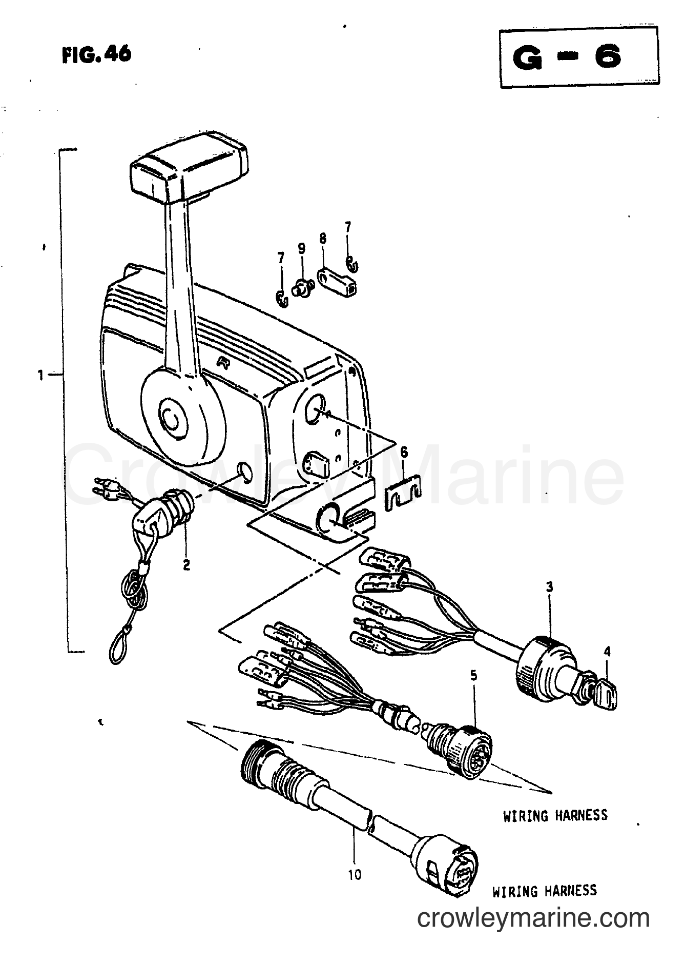 REMOTE CONTROL (1) - 1980 Two-Stroke Outboard 50 DT50 | Crowley Marine