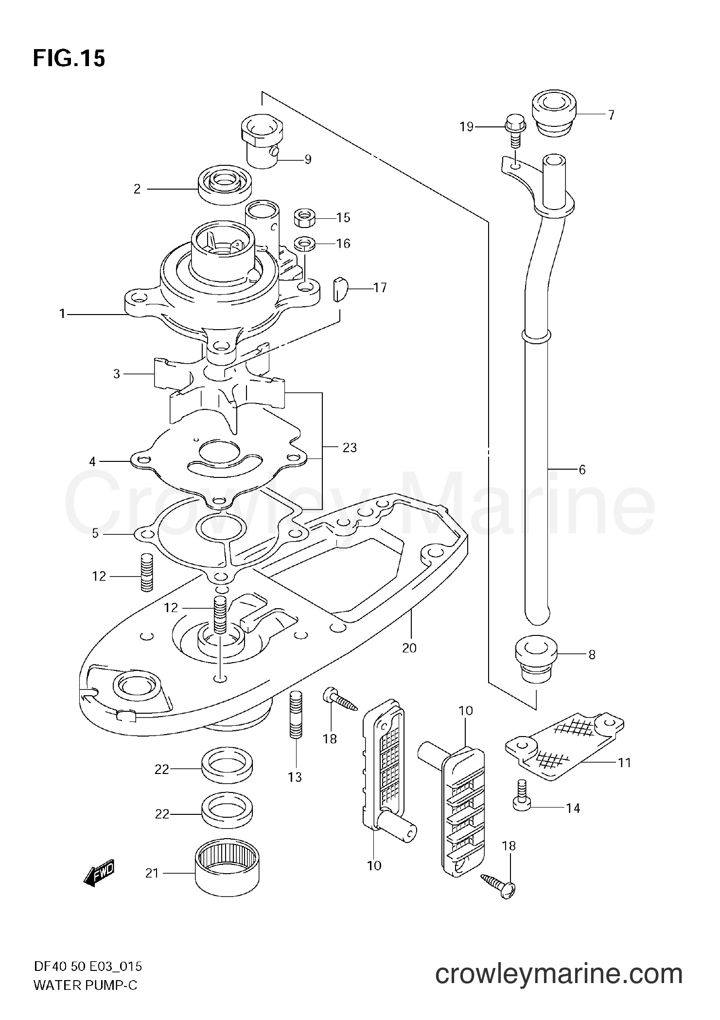 Suzuki Marine DF50 - WATER PUMP