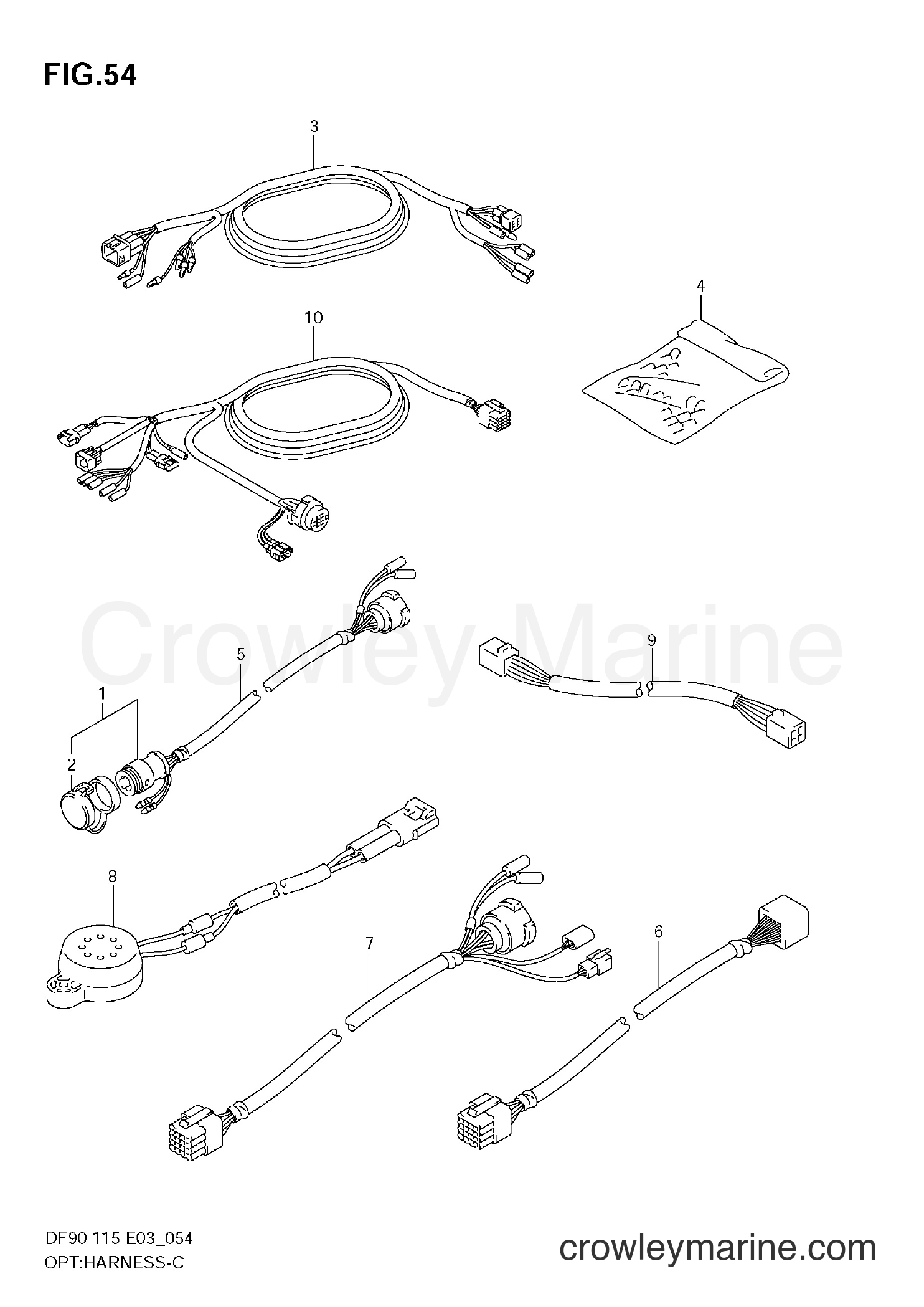 2002 Four-Stroke Outboard 115 - DF115 - OPT:HARNESS