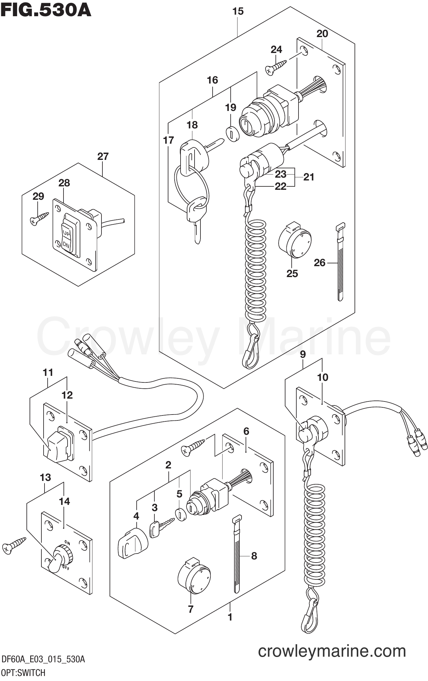 Suzuki Marine DF60AVT 510001~ - OPT:SWITCH
