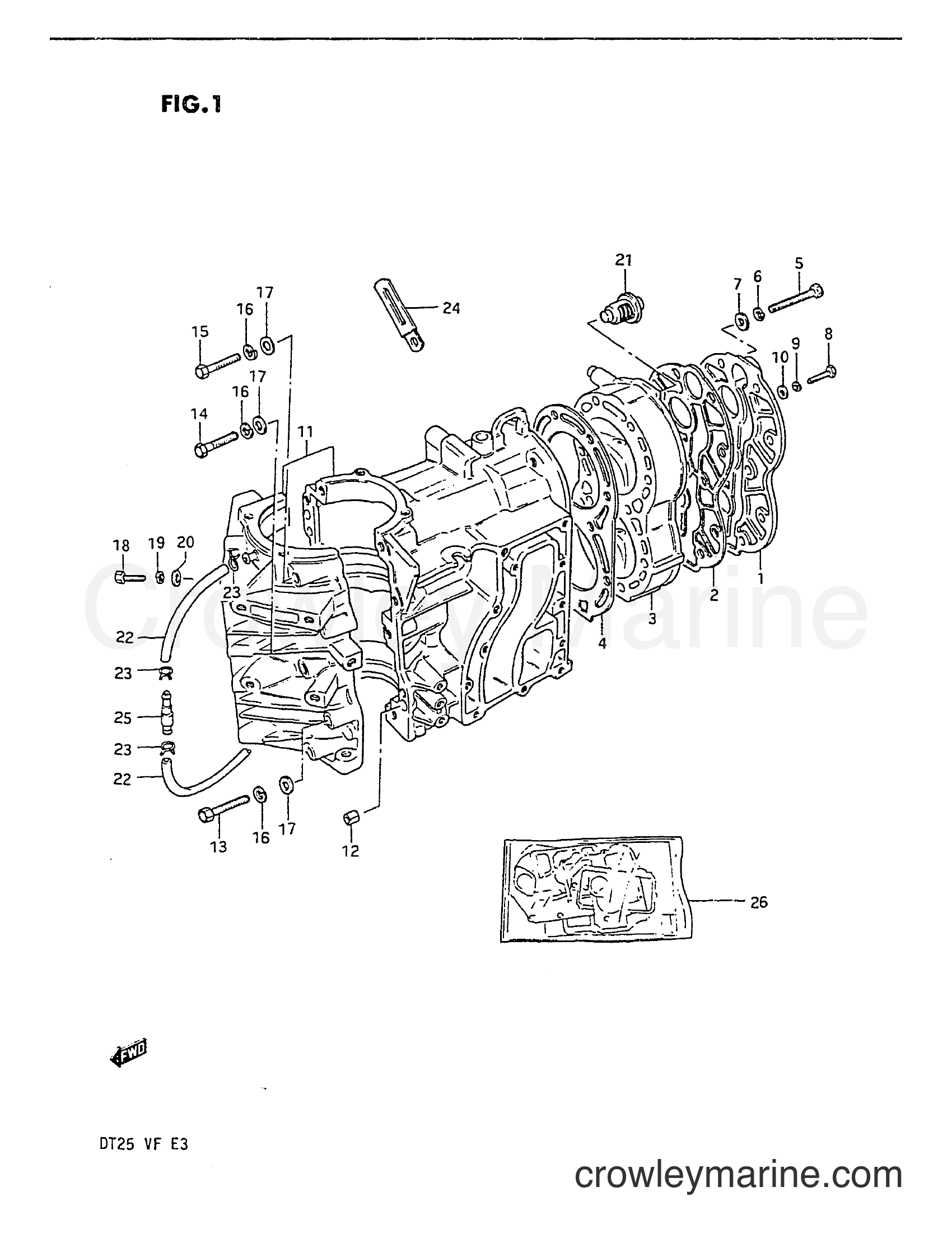Suzuki Marine DT25 - CYLINDER