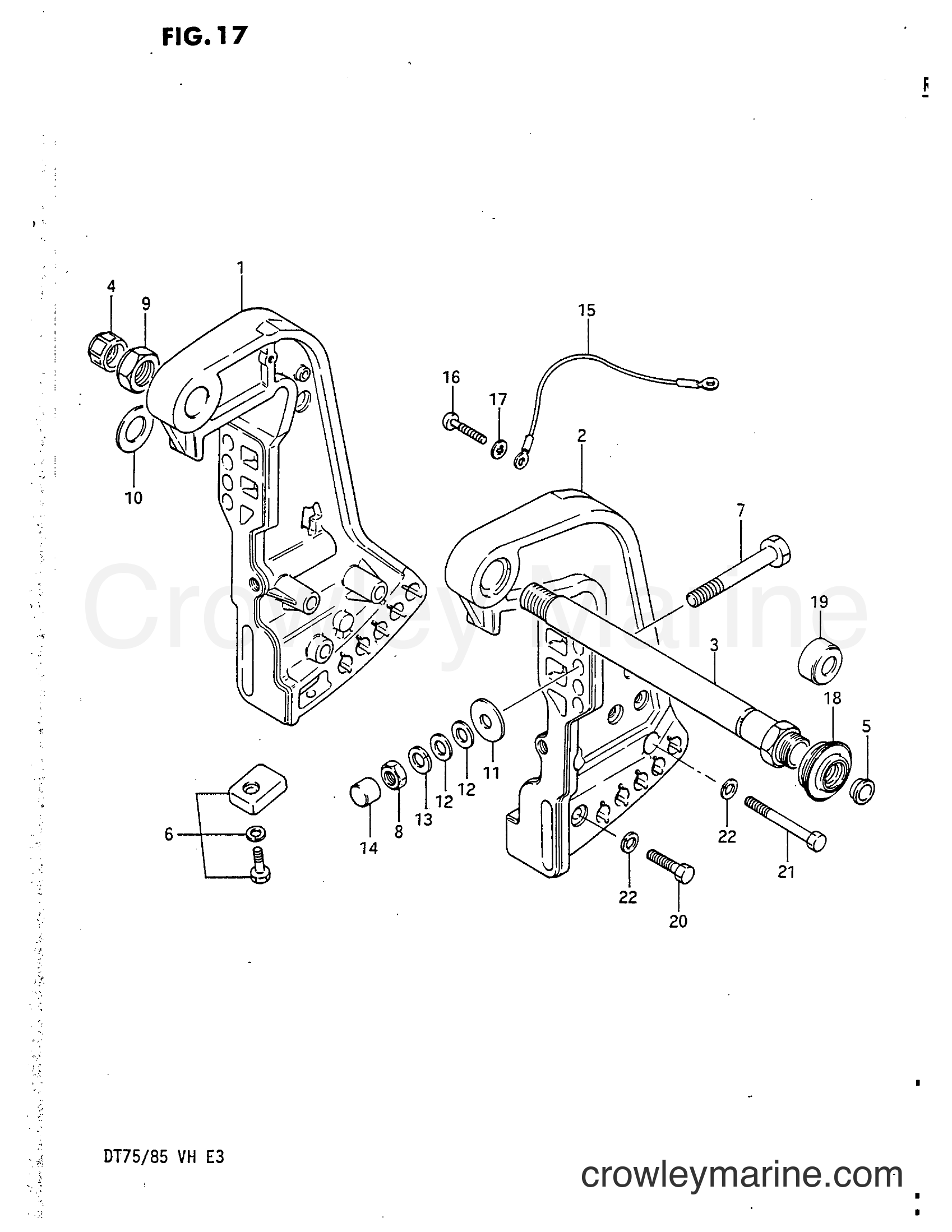 Suzuki Marine DT75 - CLAMP BRACKET