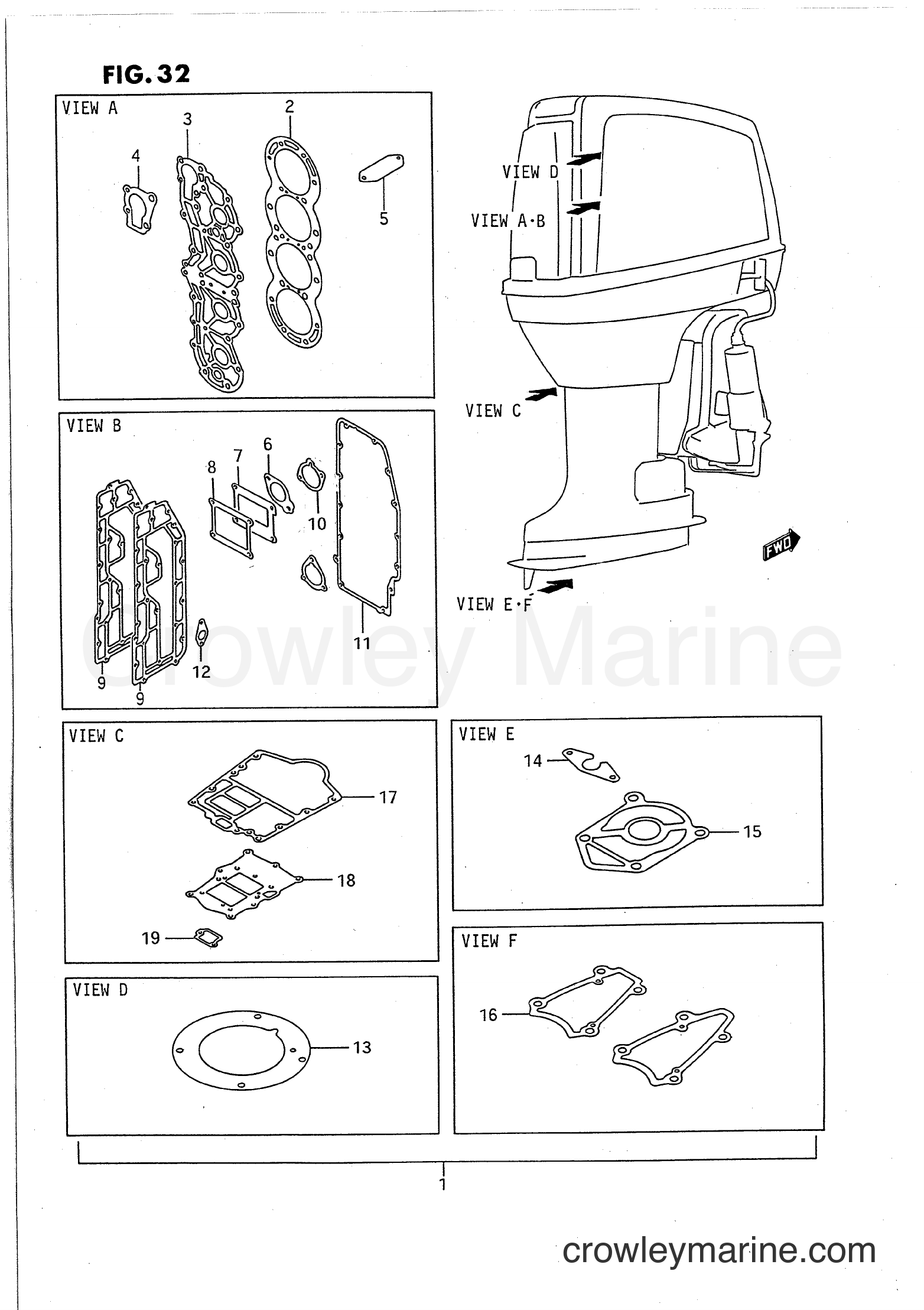 Suzuki Marine PU140 - OPT : GASKET SET