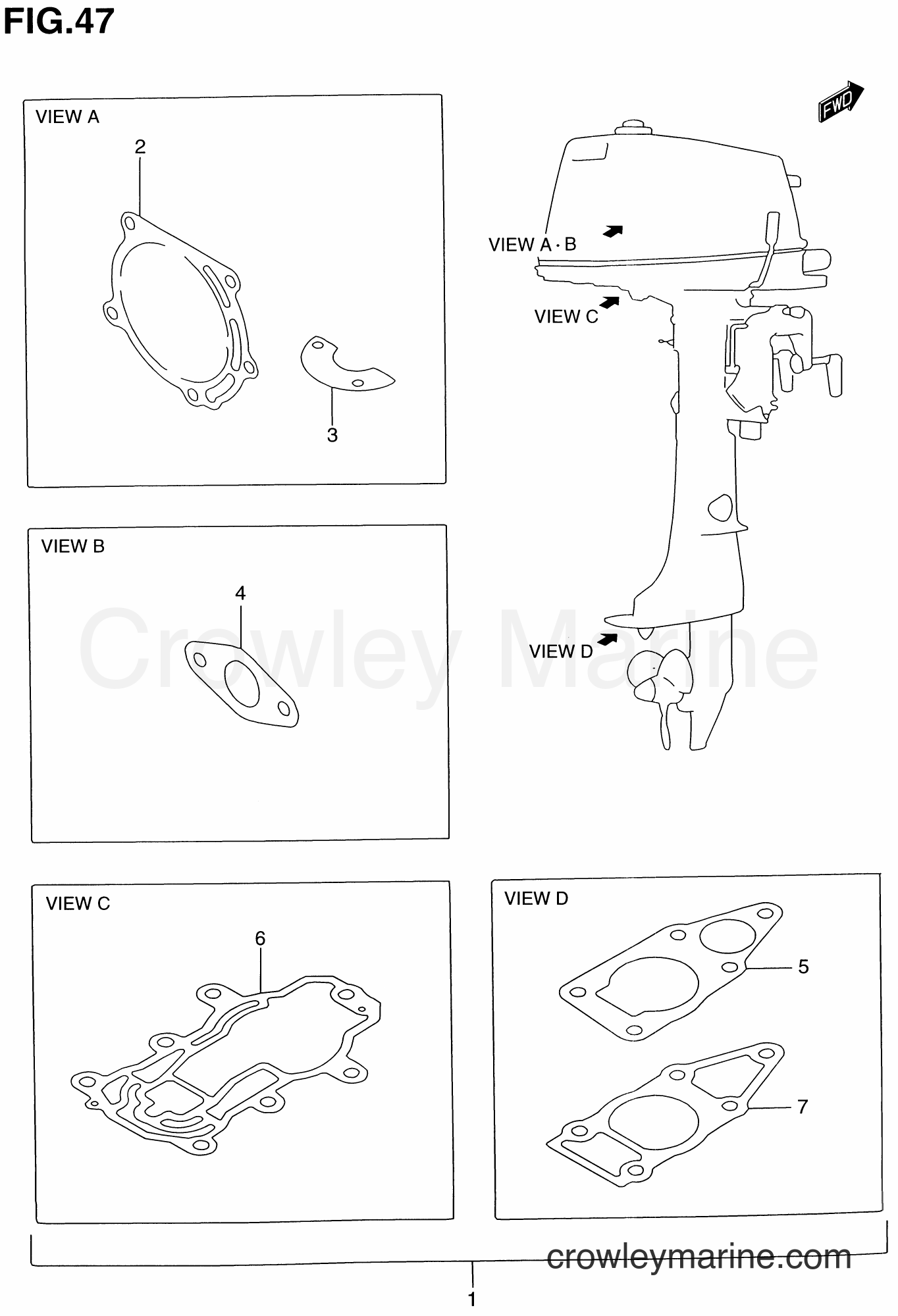 Suzuki Marine DT5Y - OPTIONAL : GASKET SET (DT5Y)