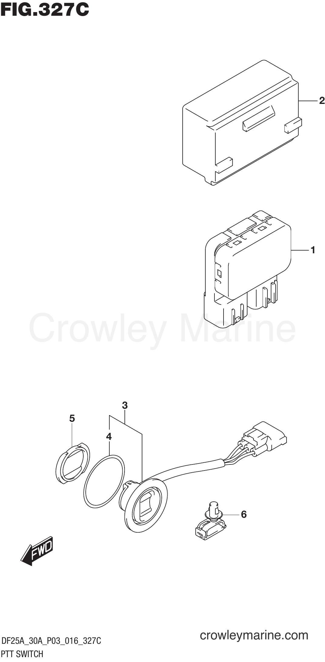 Suzuki Marine DF30A 610001~ - PTT SWITCH (DF30AT P03)