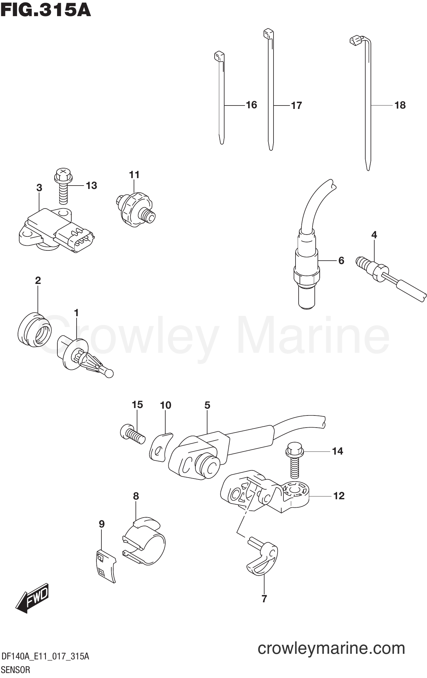 Suzuki Marine DF115AT 710001~ - SENSOR (DF100AT E11)