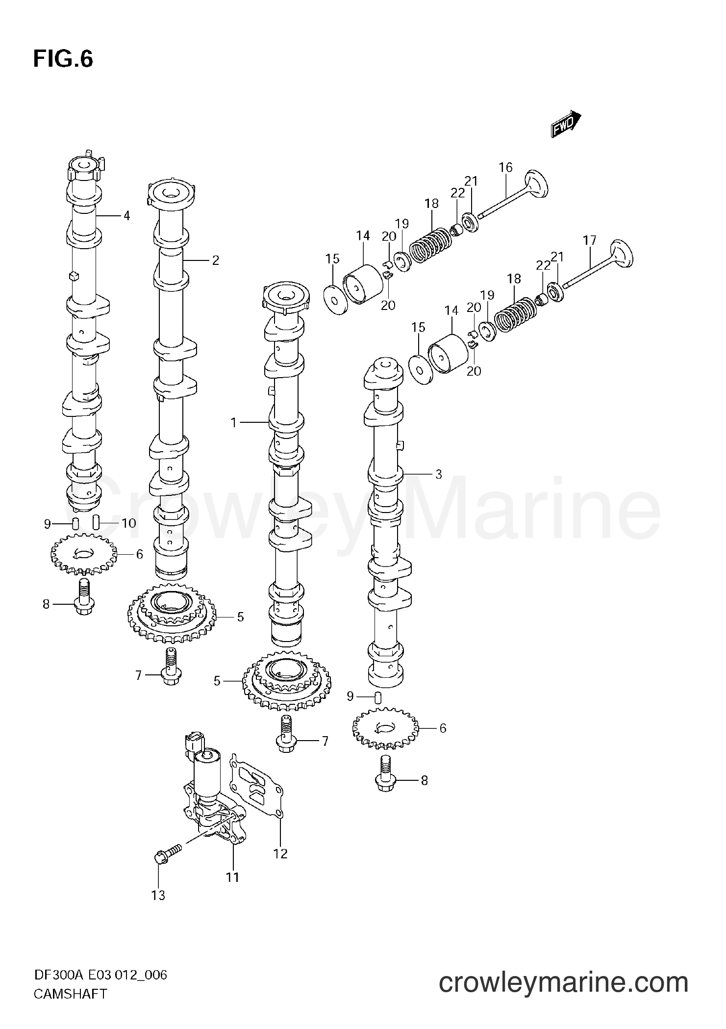 Suzuki Marine DF300AP 30002 - CAMSHAFT
