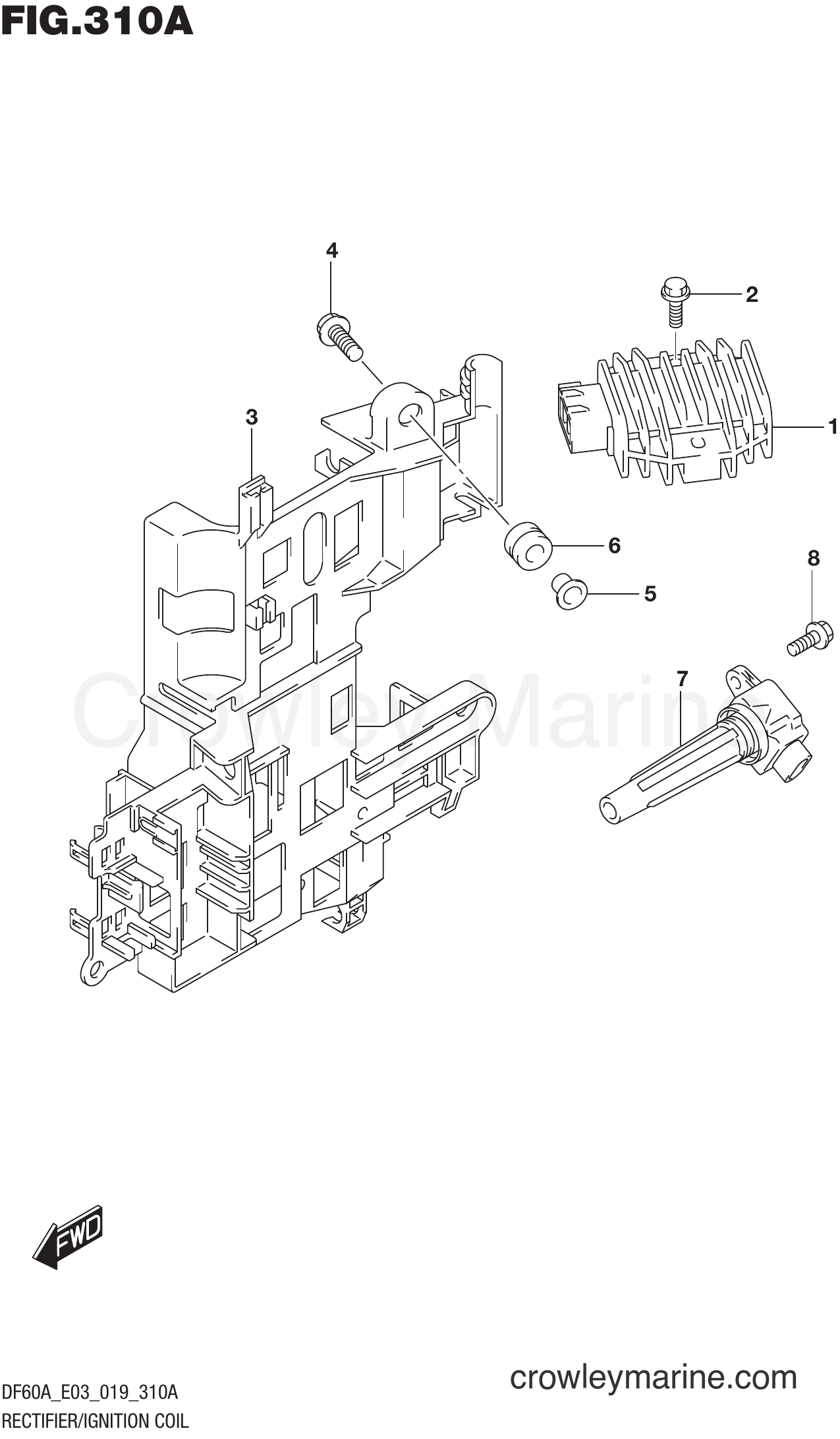 Suzuki Marine DF50AVT 910001~ - RECTIFIER/IGNITION COIL