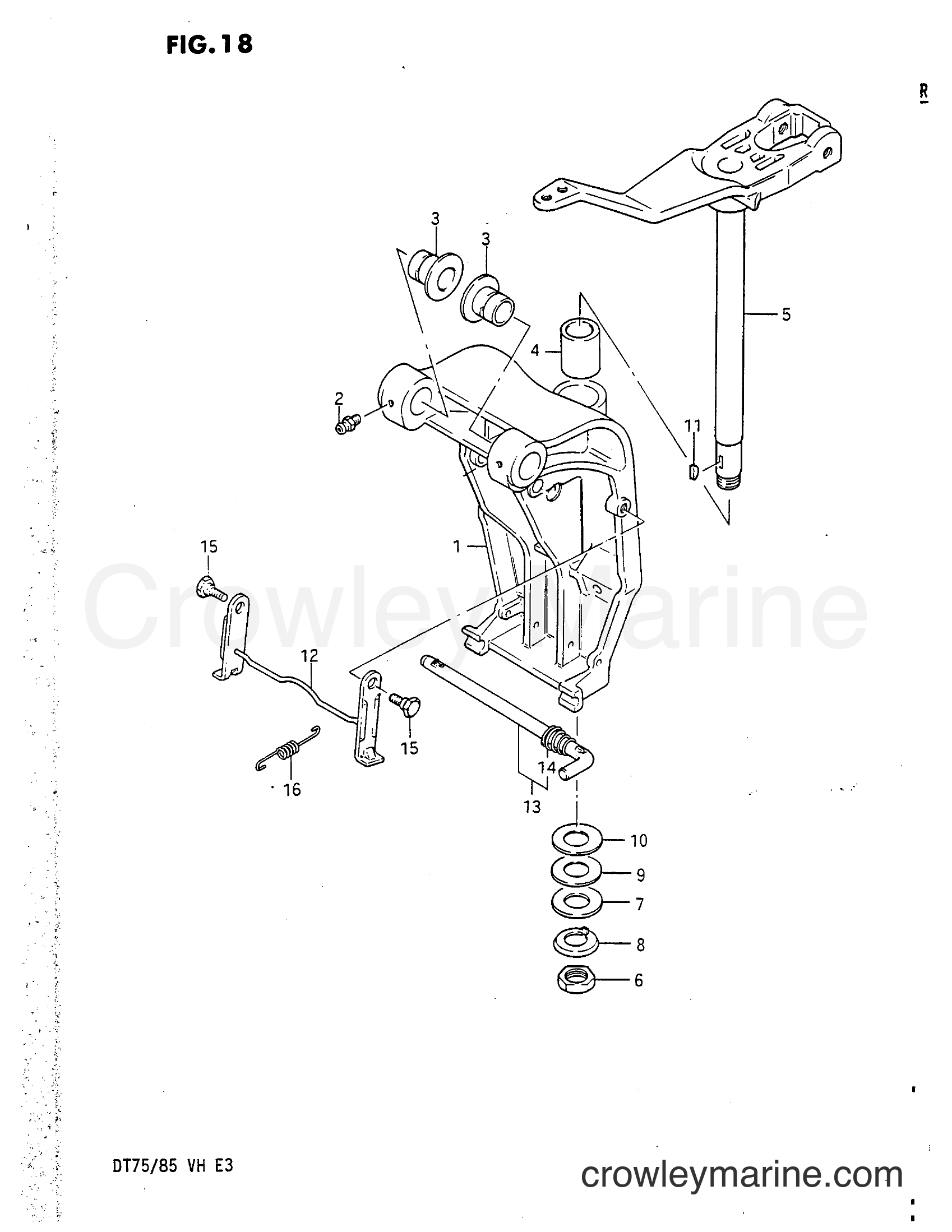 Suzuki Marine DT85 - SWIVEL BRACKET