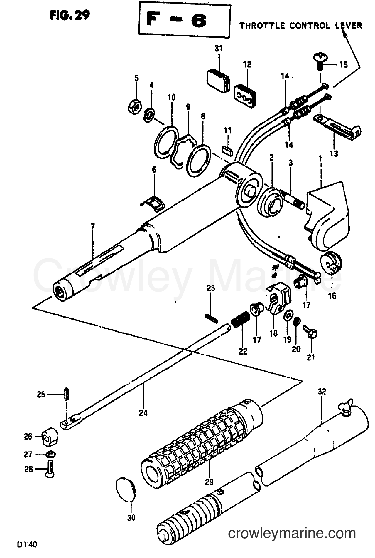 Suzuki Marine DT40 - HANDLE