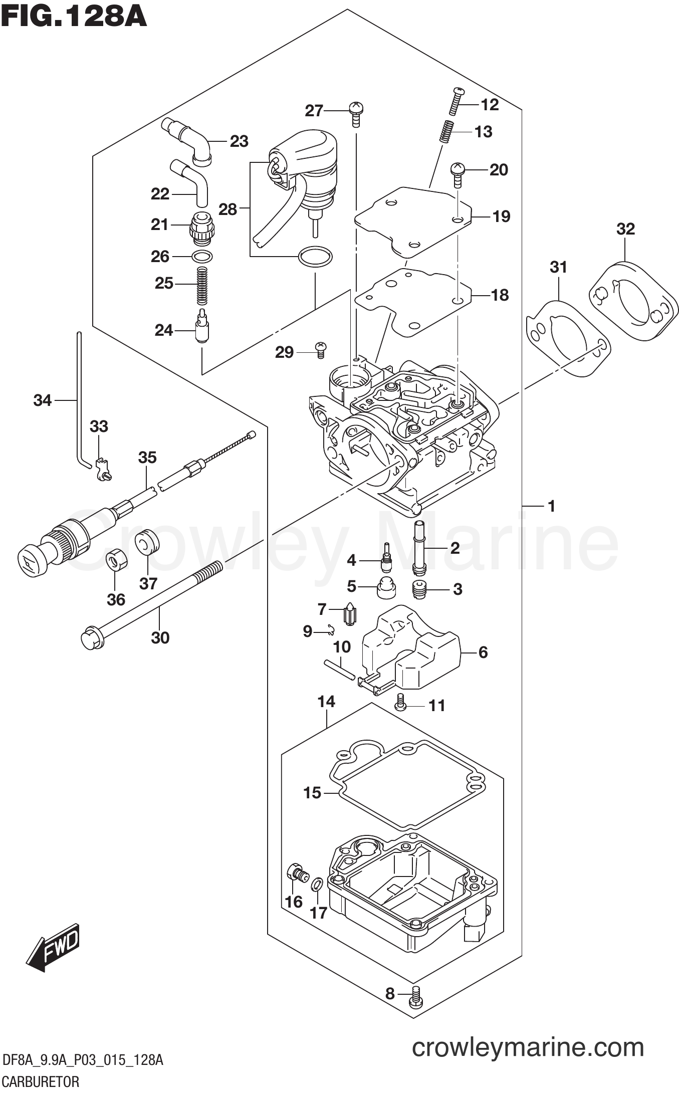 Suzuki Marine DF8A 510001~ - CARBURETOR (DF8A P03)