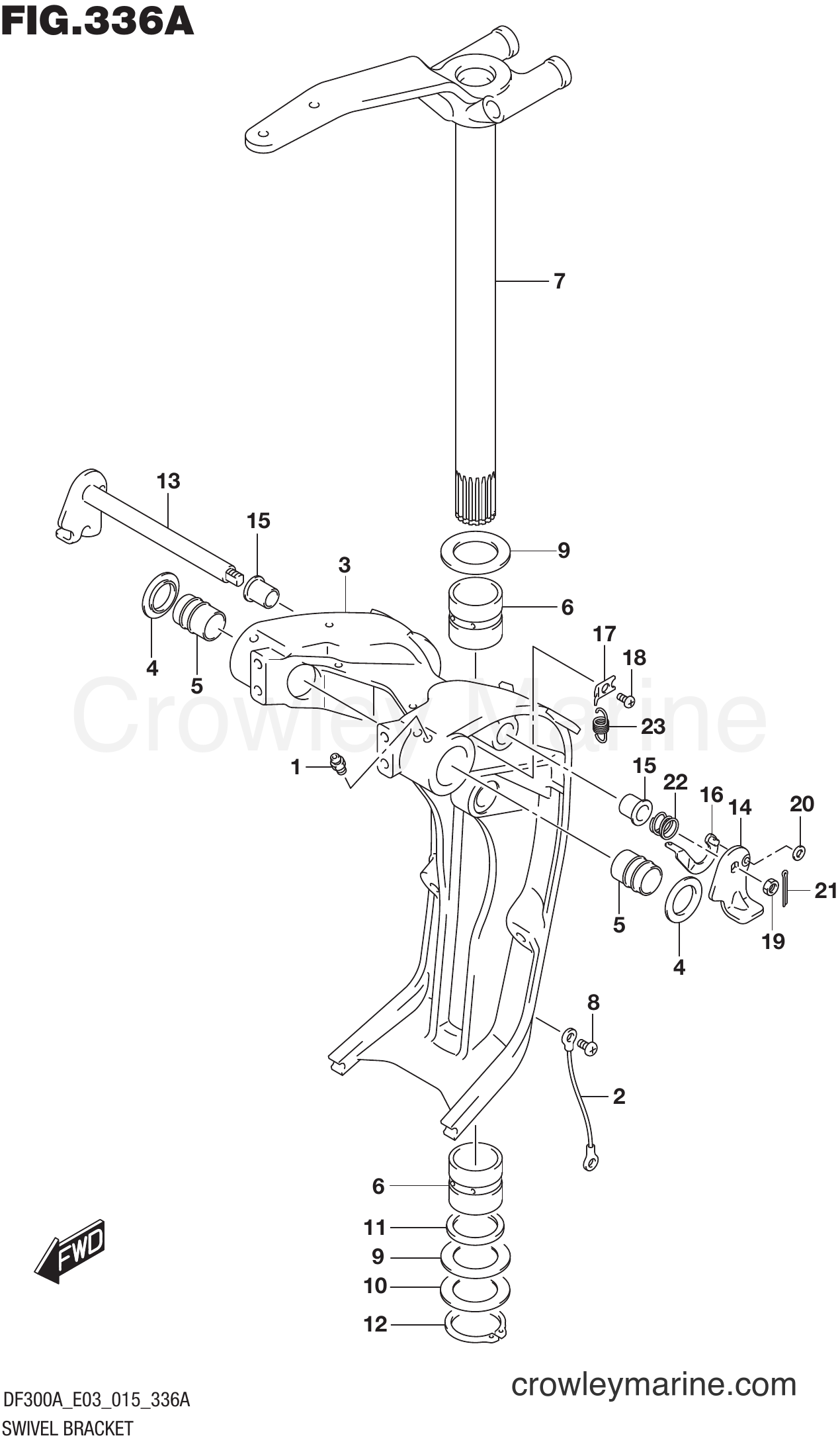 Suzuki Marine DF300AP 510001~ - SWIVEL BRACKET