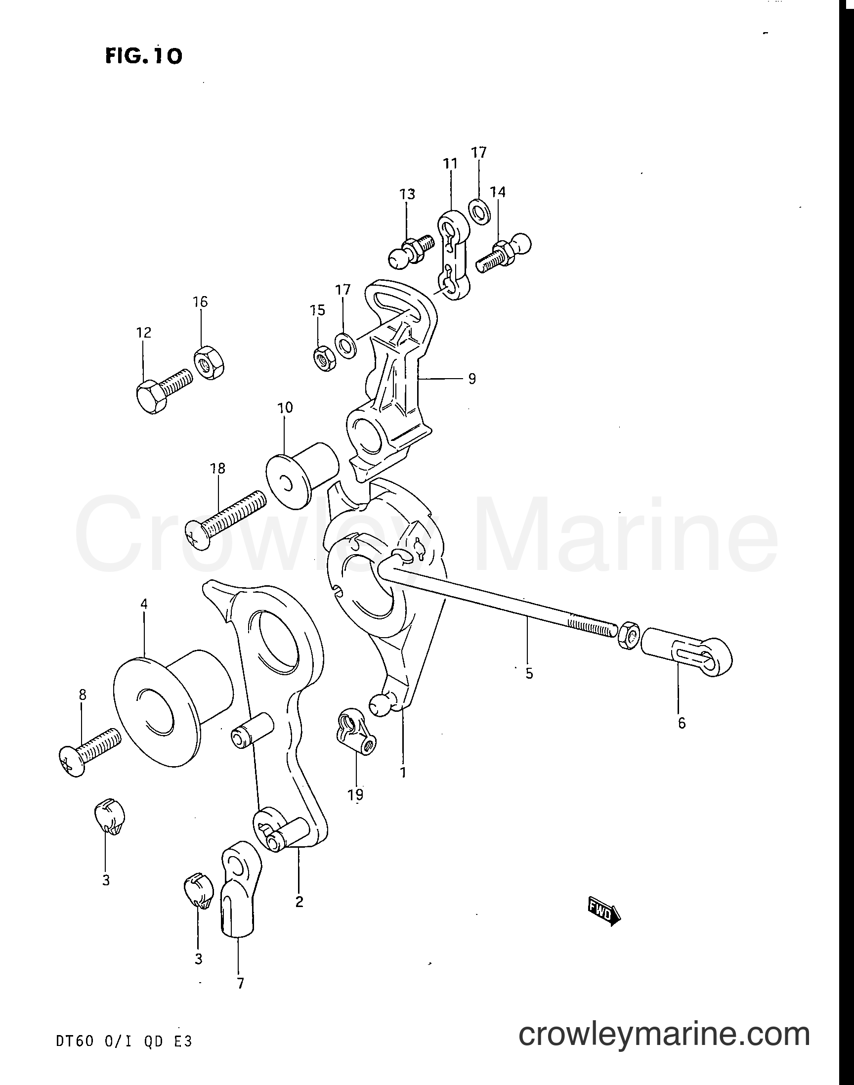 Suzuki Marine DT60 - THROTTLE LINK