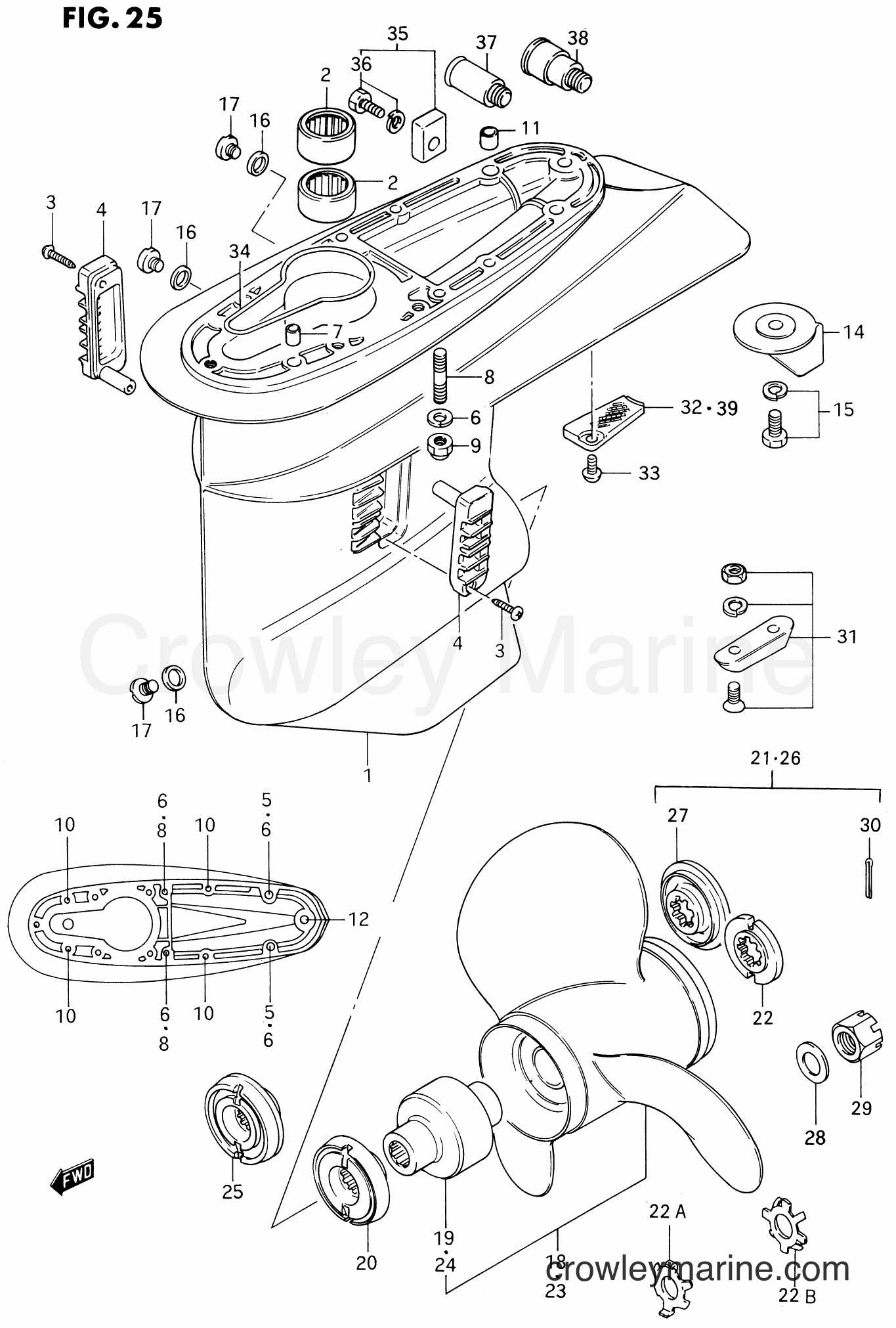 Suzuki Marine DT75 - GEAR CASE