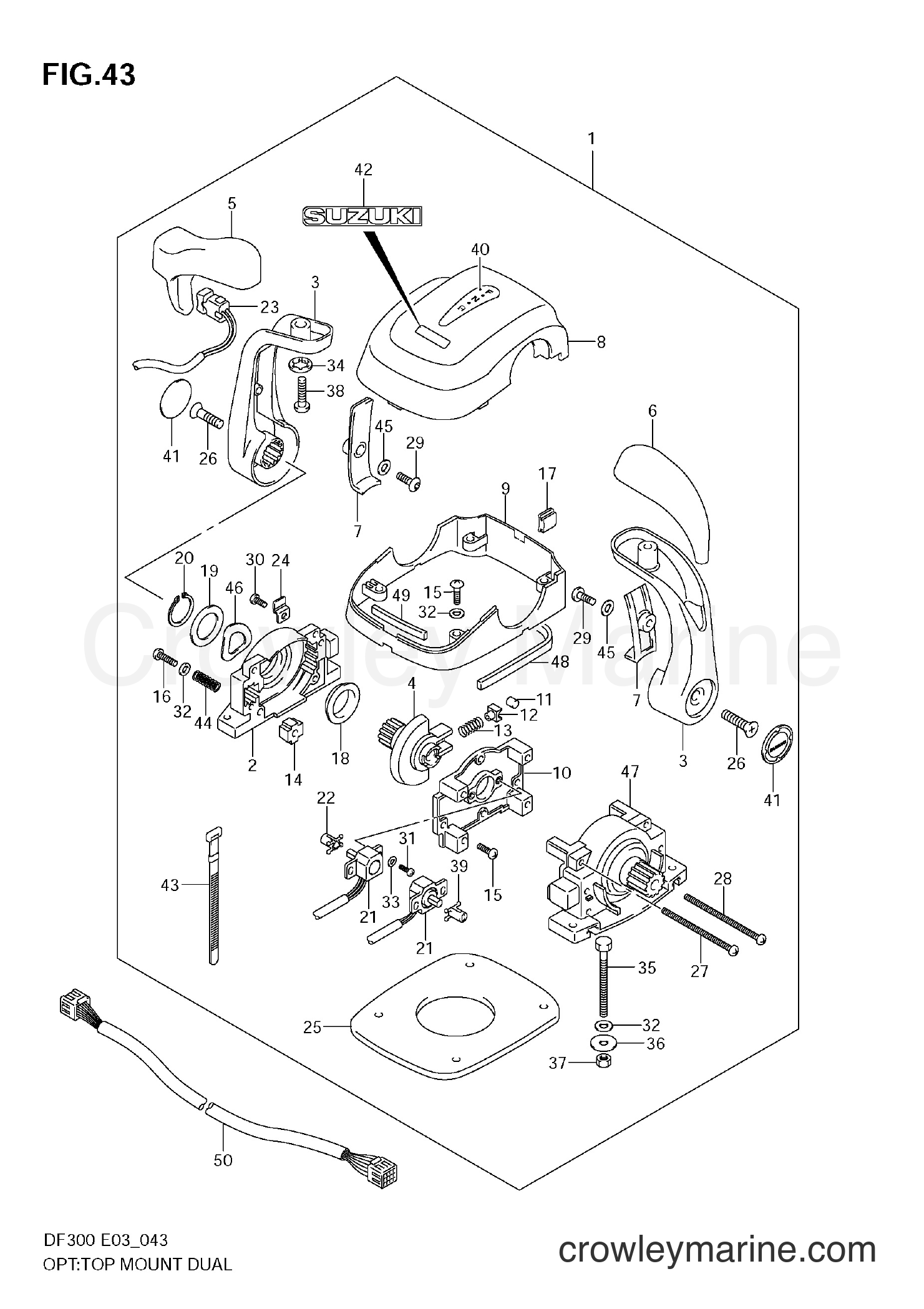 Suzuki Marine DF300T - OPT:TOP MOUNT DUAL