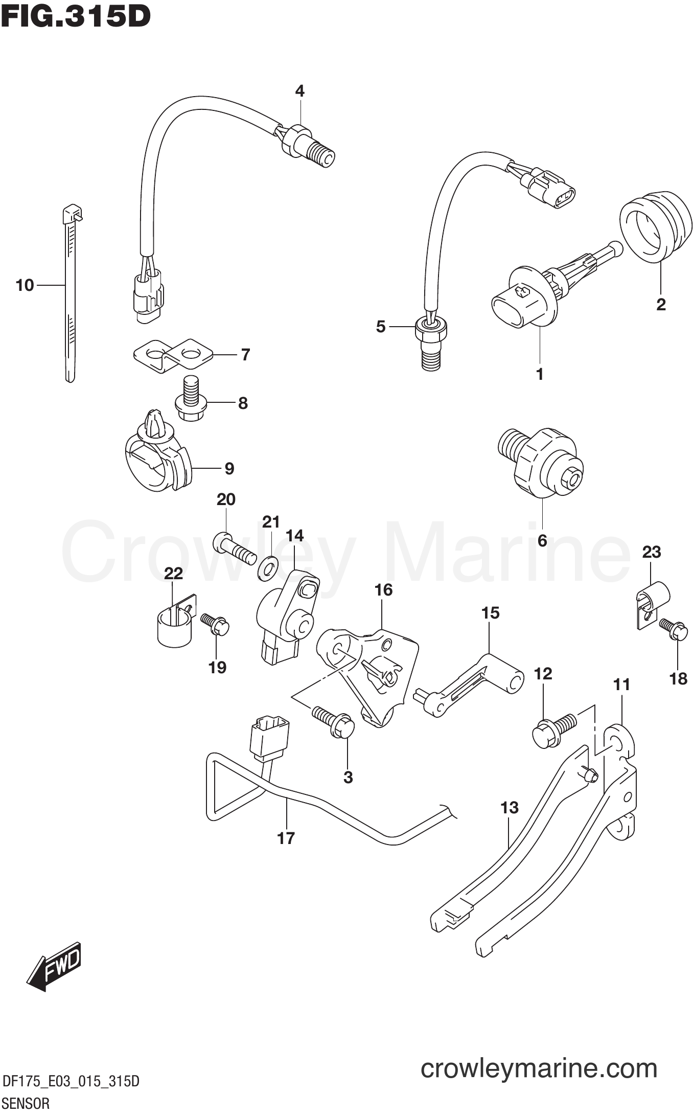Suzuki Marine DF175T 51001~ - SENSOR (DF150ZG E03)