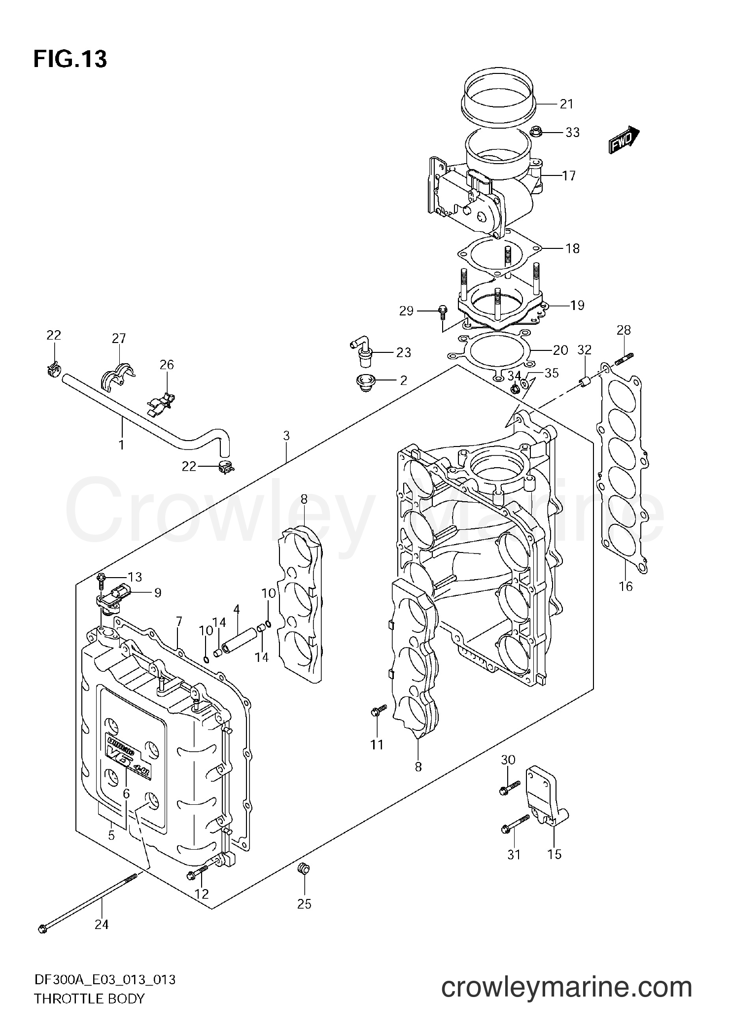 Suzuki Marine DF250AP 310001~ - THROTTLE BODY