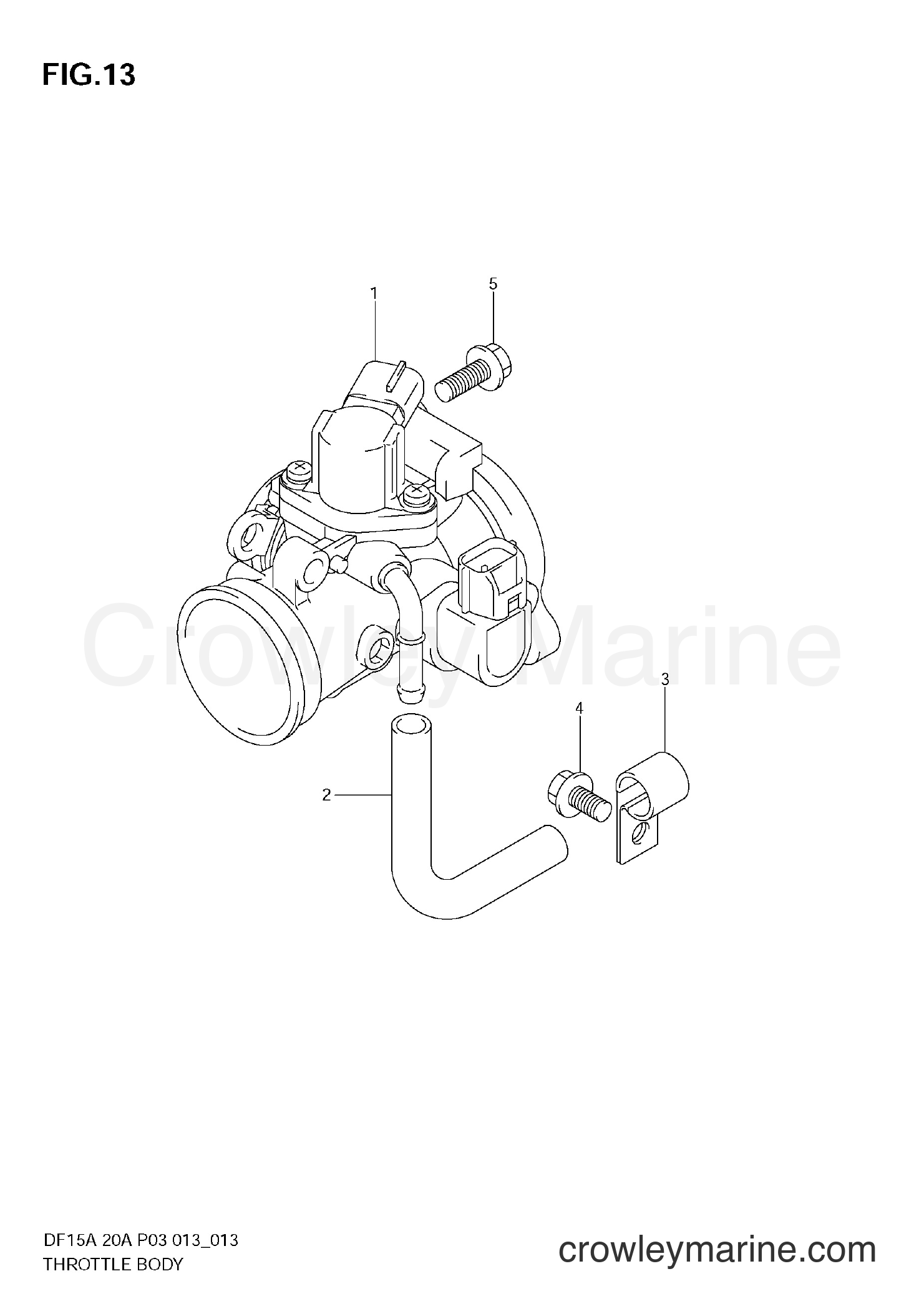 Suzuki Marine DF20A 02002F-310001~ - THROTTLE BODY
