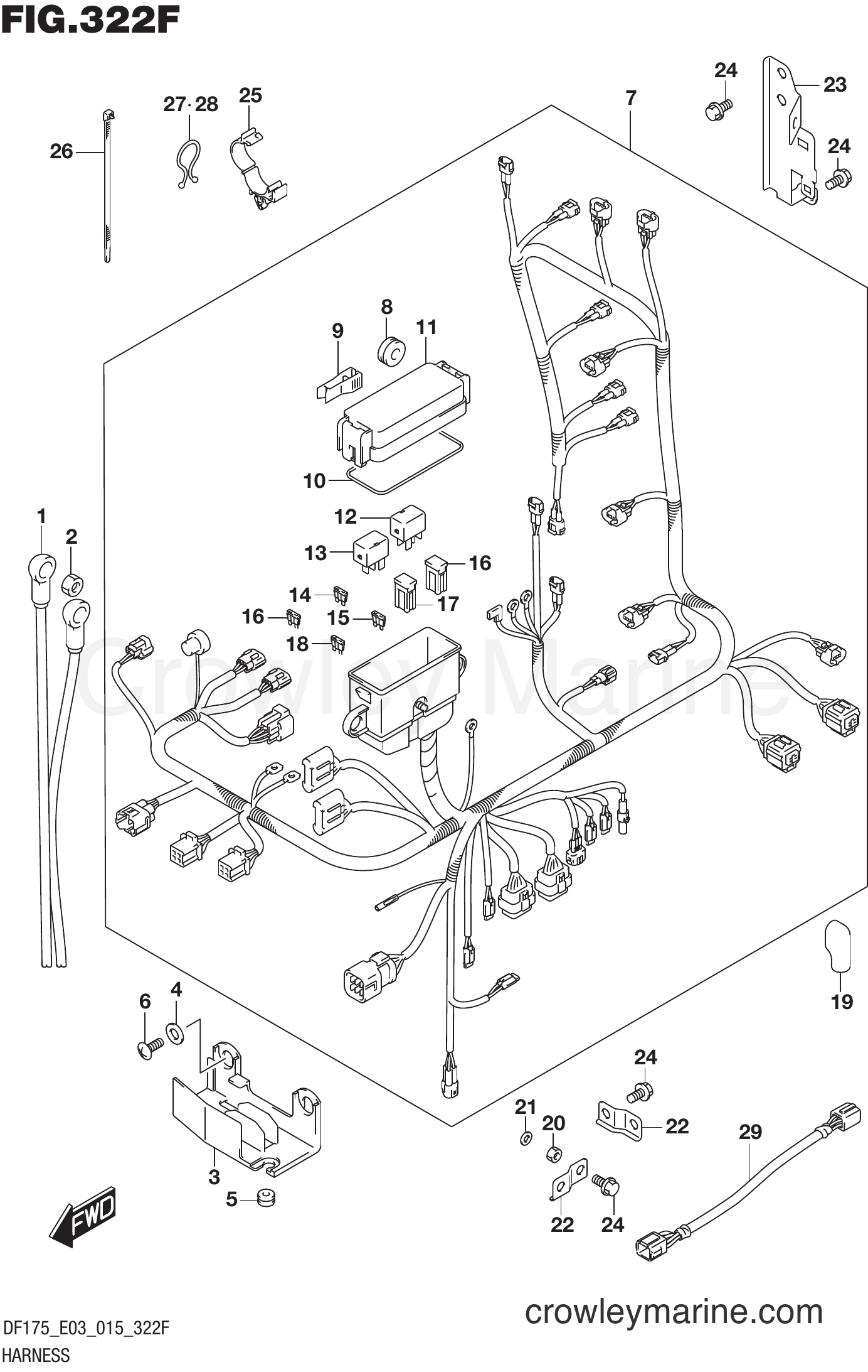 Suzuki Marine DF175ST 51001~ - HARNESS (DF175TG E03)
