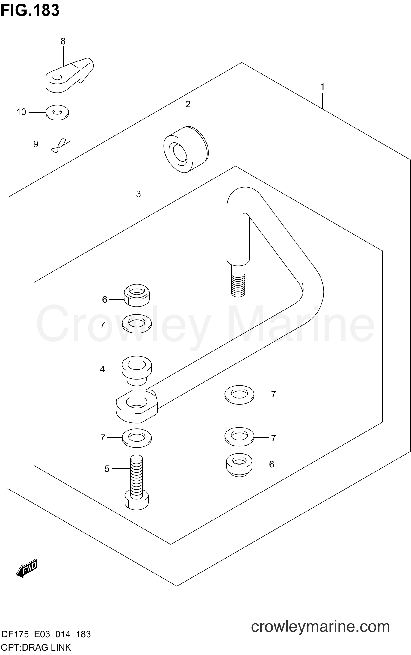 Suzuki Marine DF175 41001~ - OPT:DRAG LINK