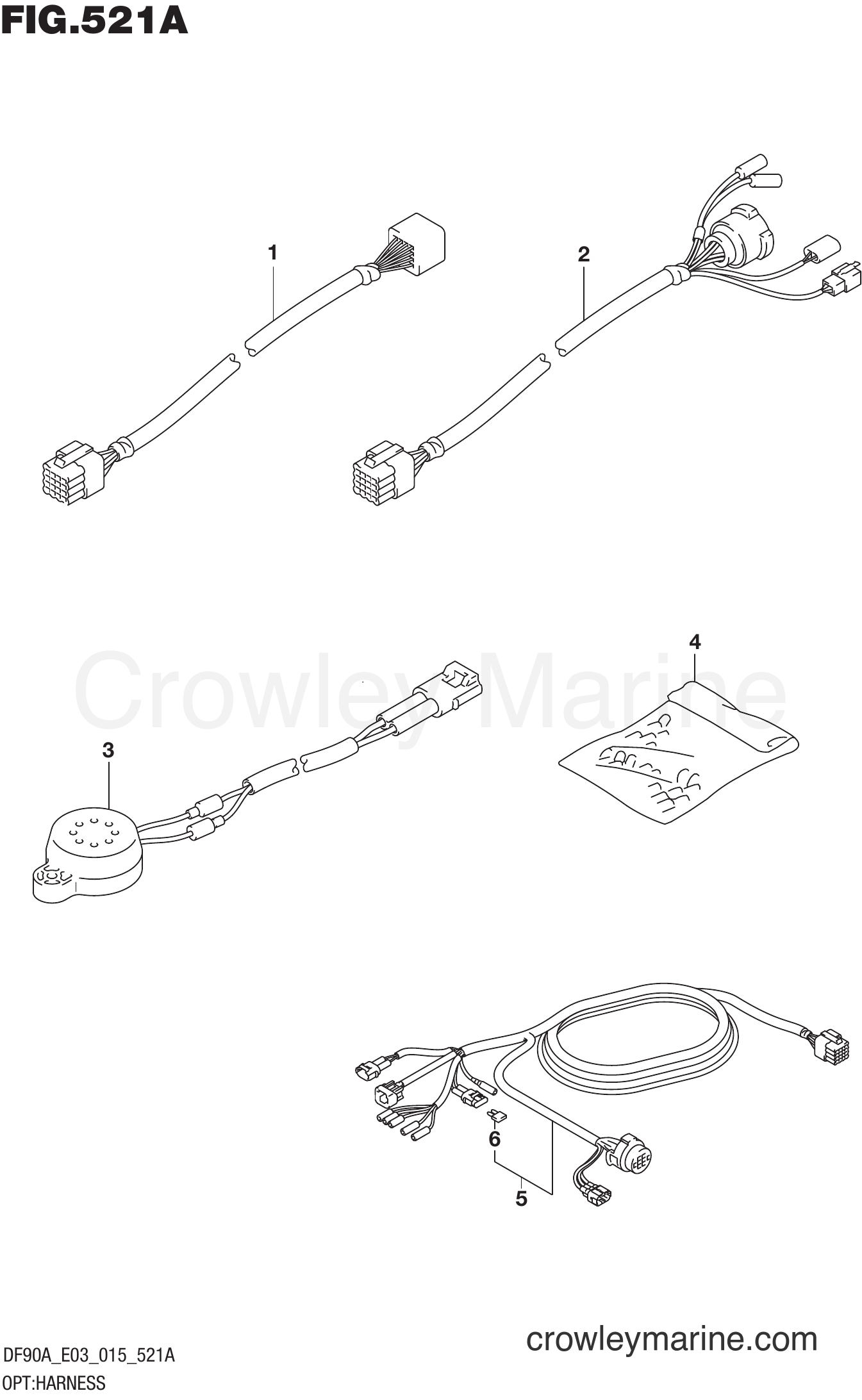 Suzuki Marine DF80AT 510001 - OPT:HARNESS