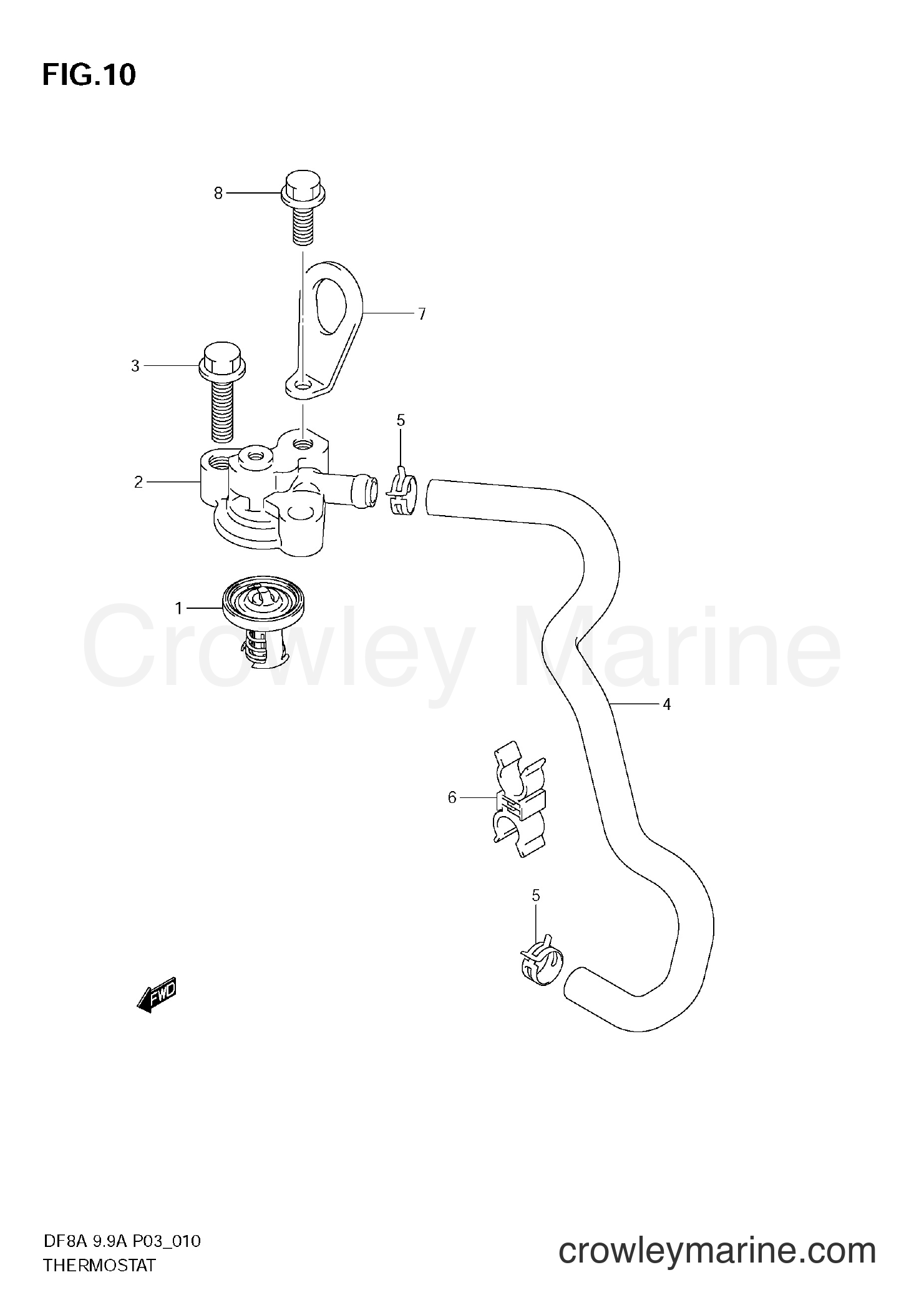 Suzuki Marine DF8A - THERMOSTAT