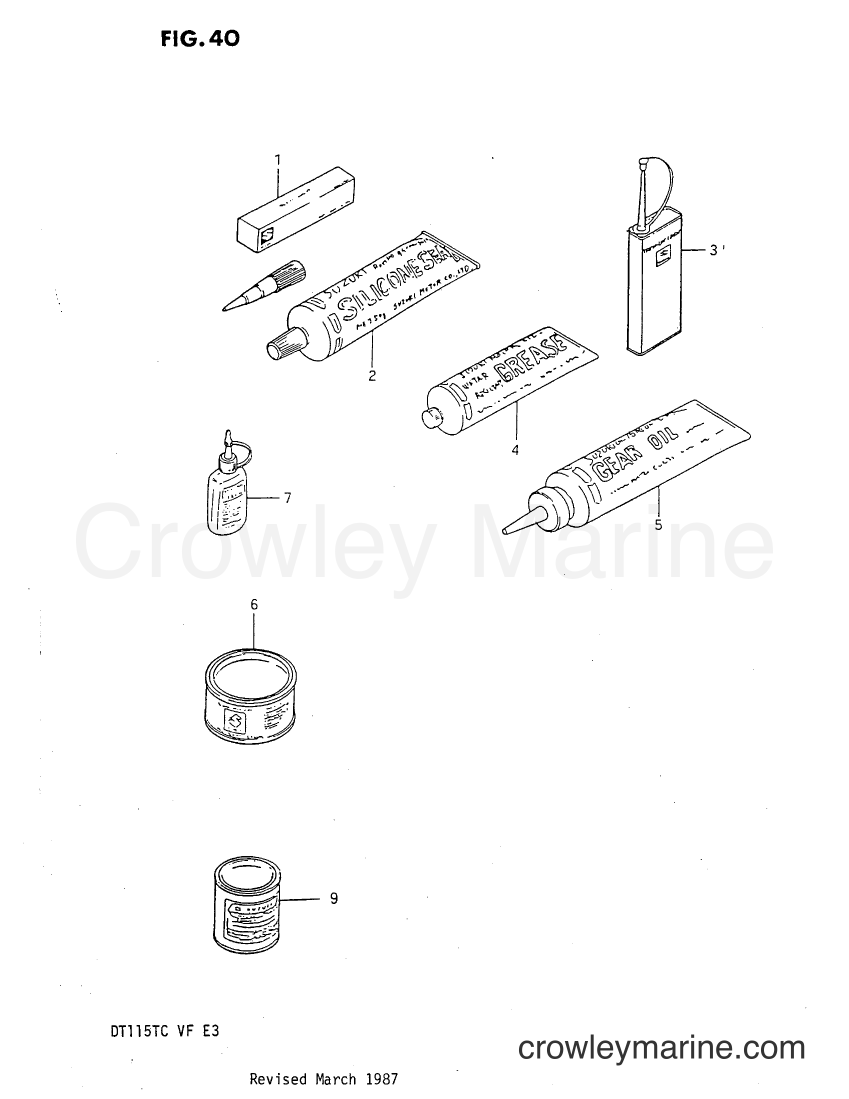 1983 Two-Stroke Outboard 115 - DT115 - OPTIONAL