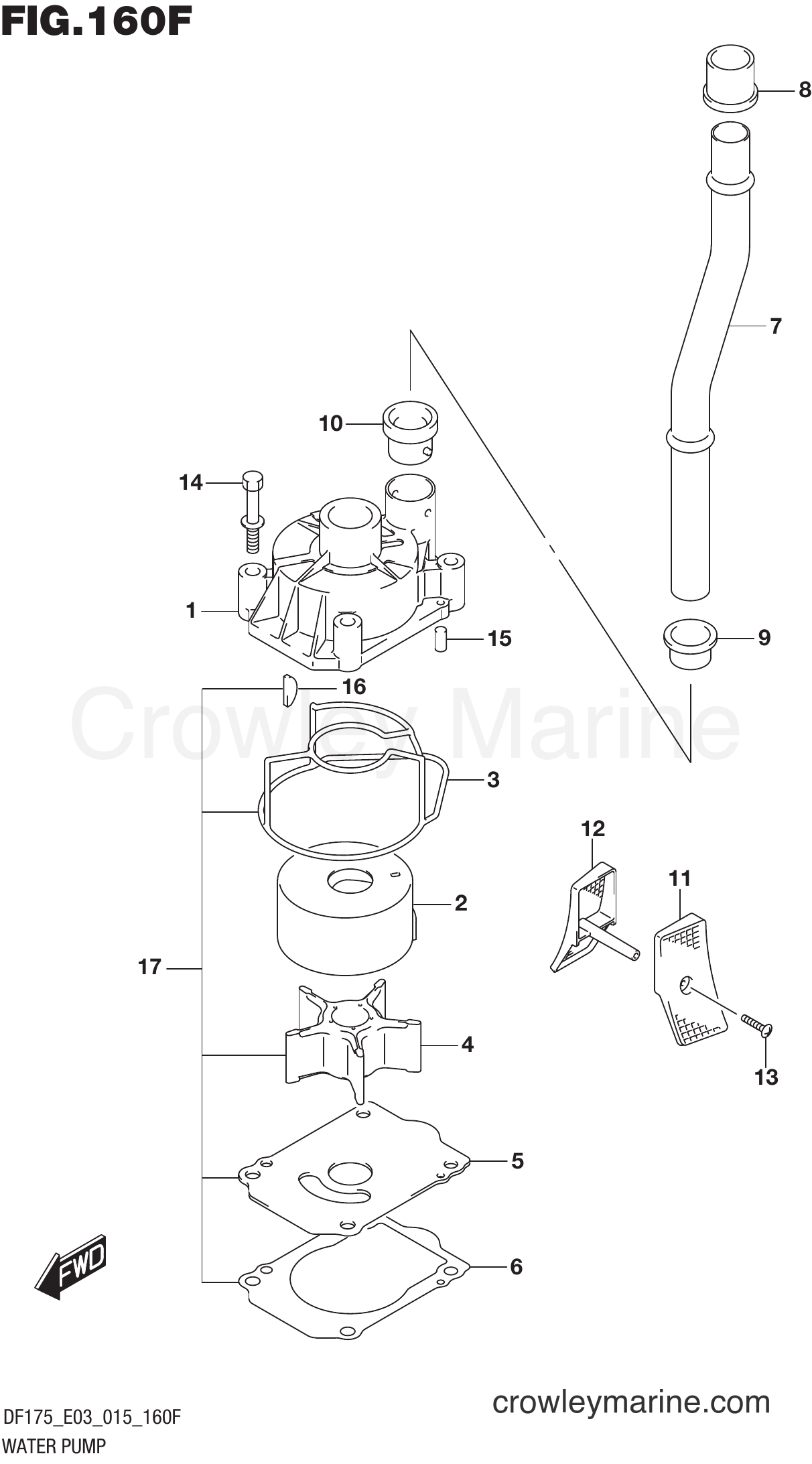 Suzuki Marine DF175TG 51001~ - WATER PUMP (DF175TG E03)