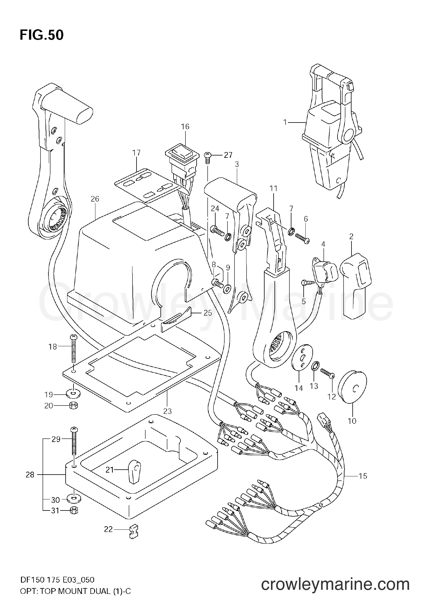 Suzuki Marine DF150 - OPT:TOP MOUNT DUAL (1)