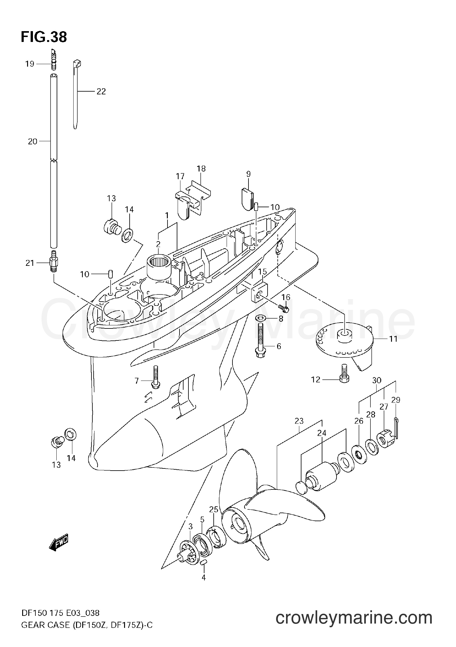 2006 Four-Stroke Outboard 150 - DF150 - GEAR CASE (DF150Z,DF175Z)
