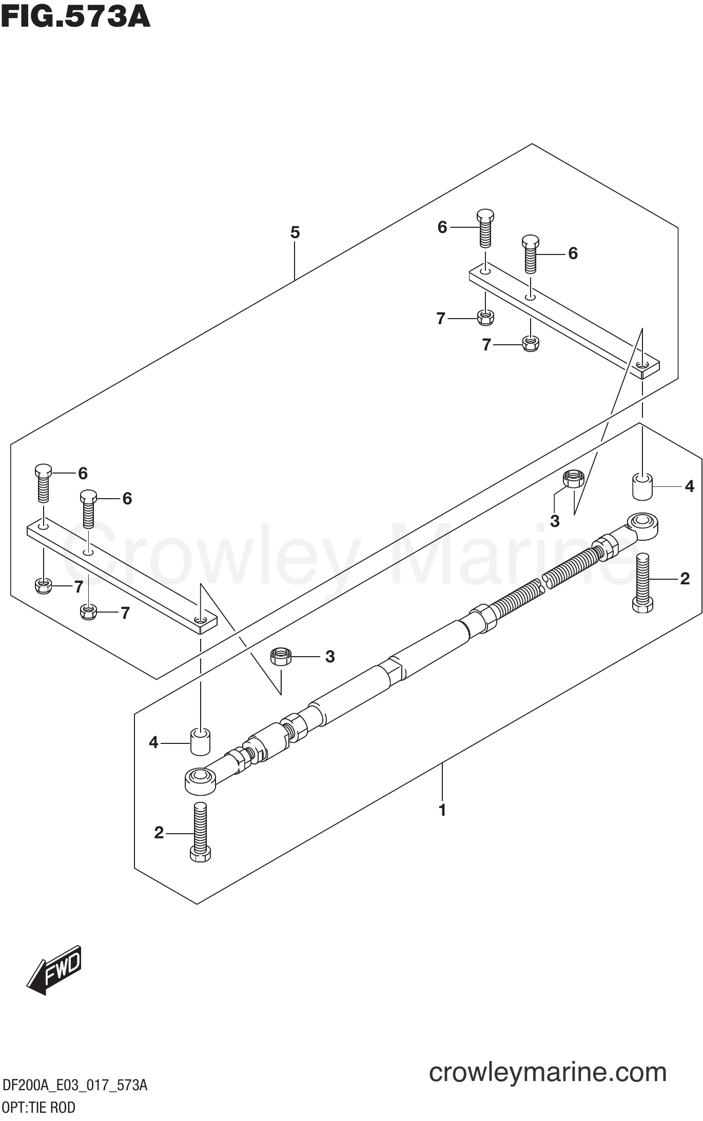 Suzuki Marine DF200AZ 710001~ - OPT:TIE ROD